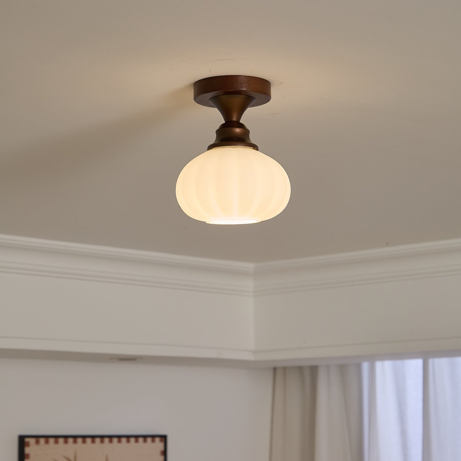 Alveneth Plafonnier en Verre Art Nordique Premium