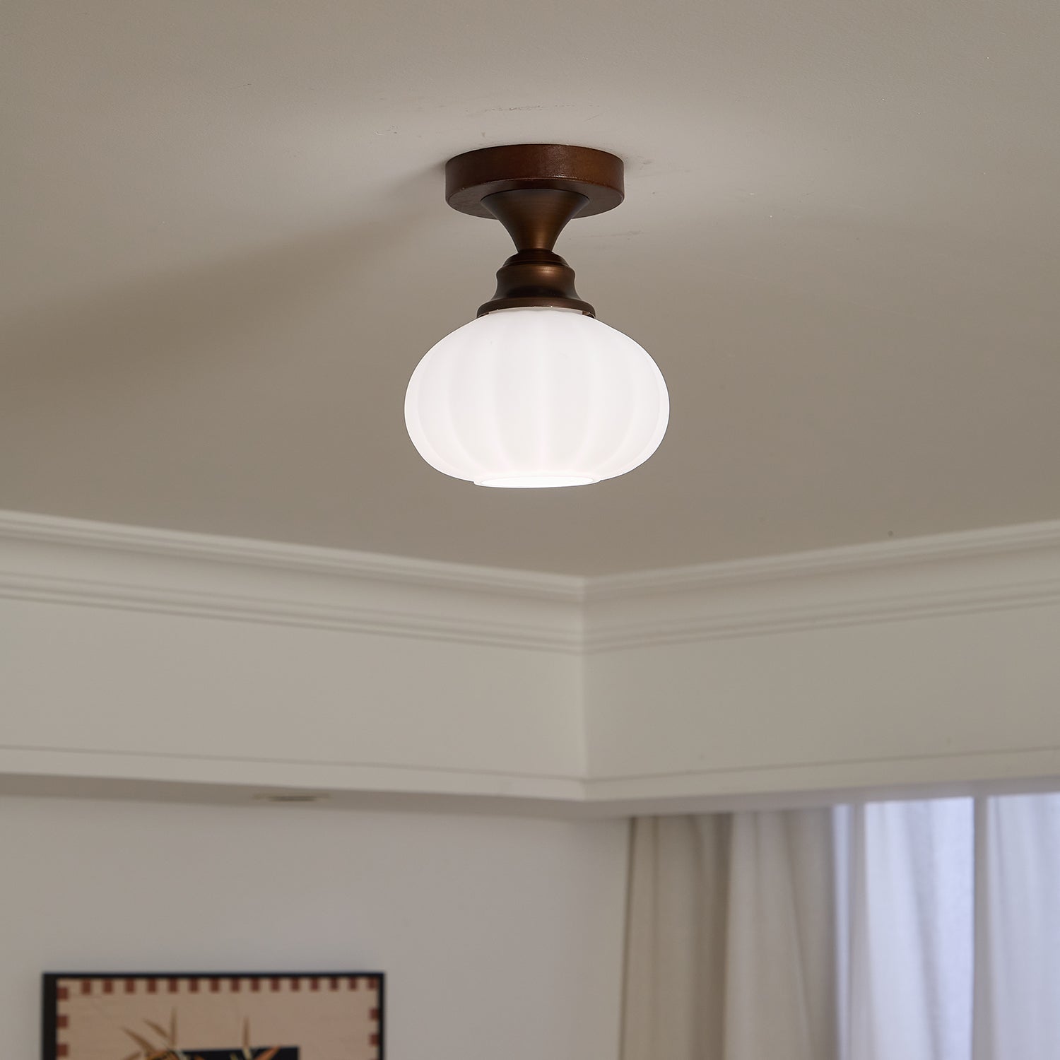 Alveneth Plafonnier en Verre Art Nordique Premium