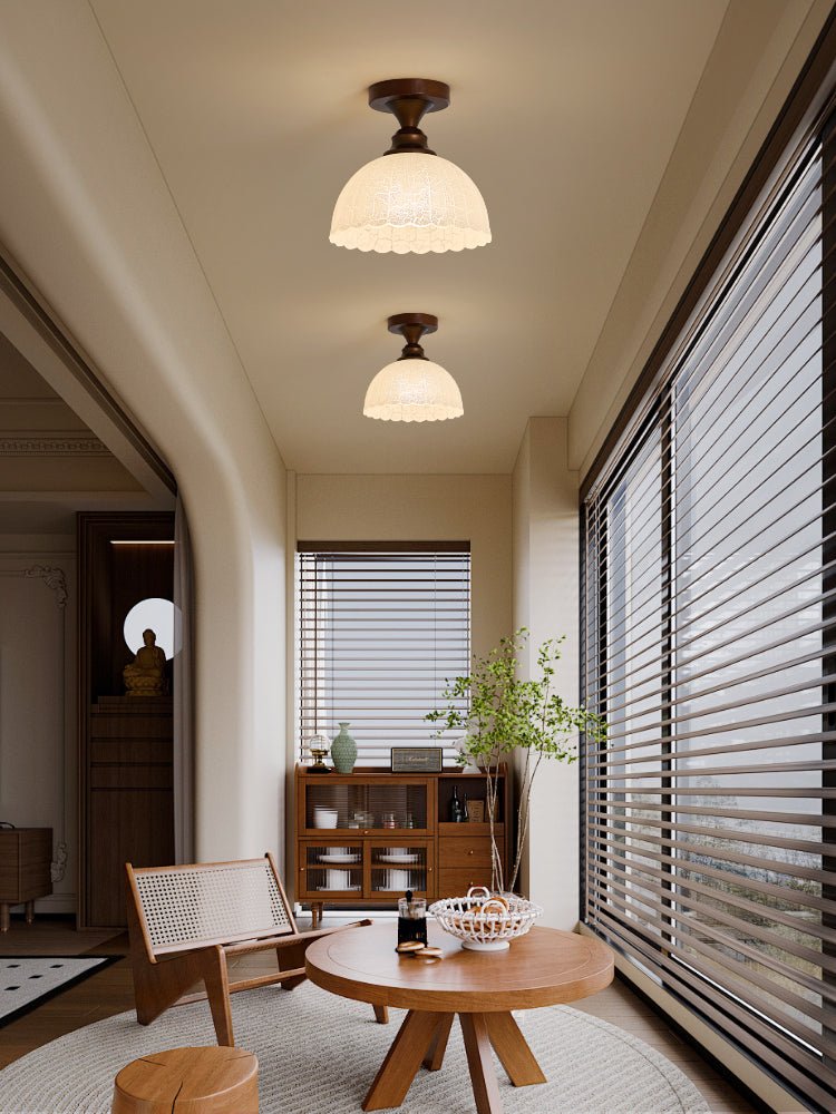 Alveneth Plafonnier en Verre Art Nordique Premium