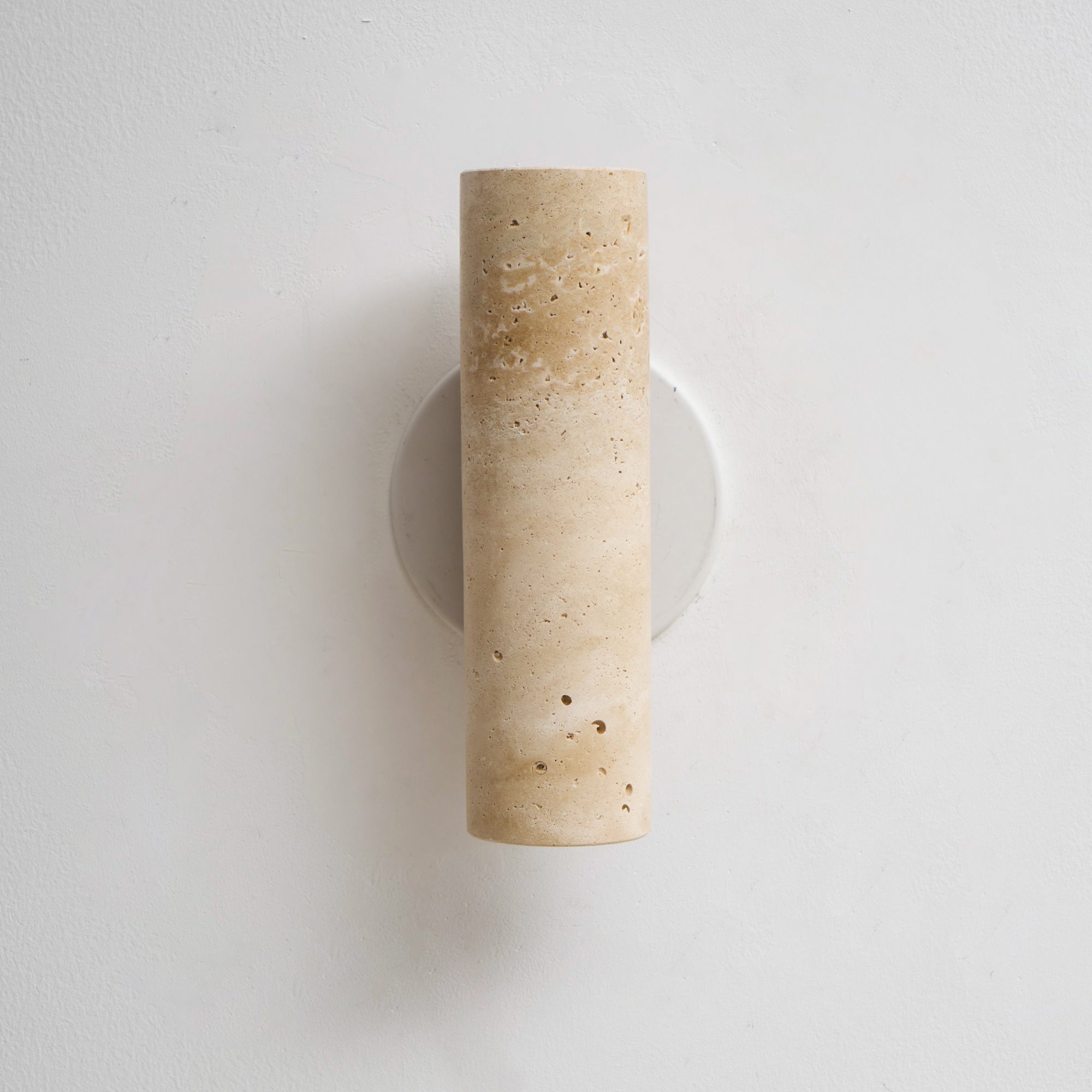 Celore Cylindre-Bois Travertin Luminaire Mural