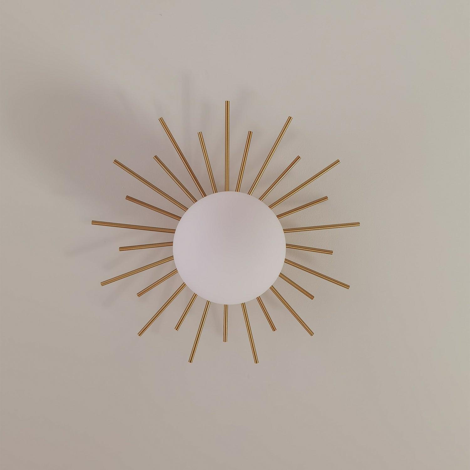 Solara Plafonnier Brillant Étoilé Glam Moderne en Laiton
