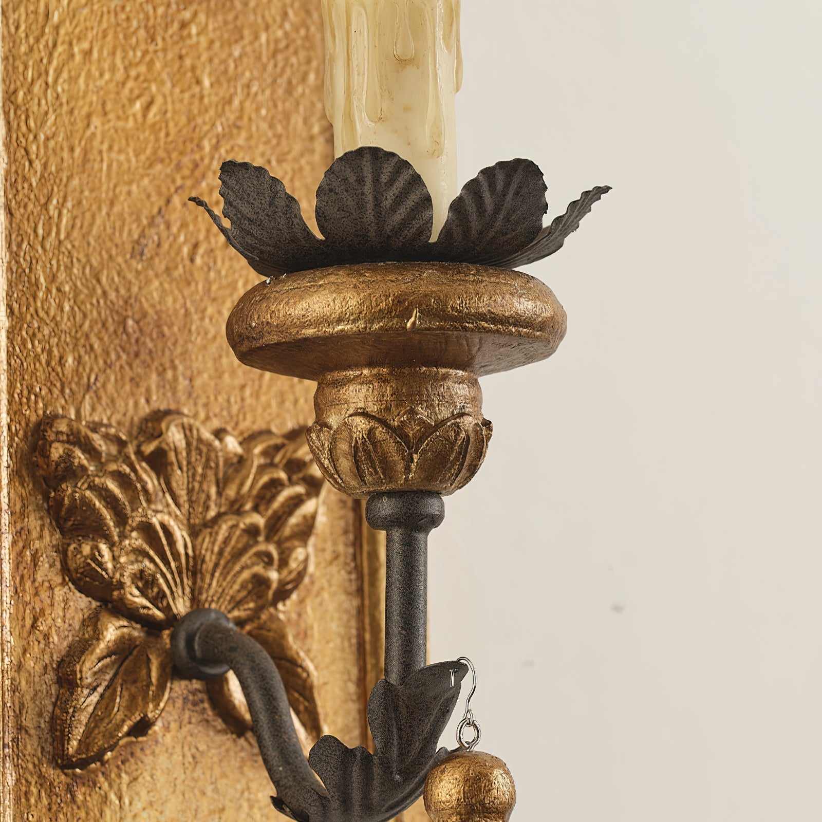 Lydorira Applique Murale Bois Métal Élégance Premium Vintage