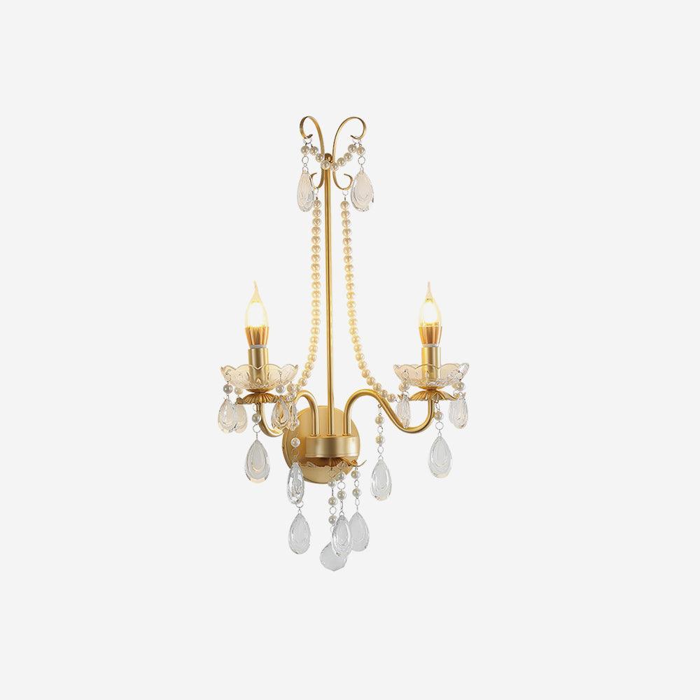 Applique Murale Perles de Cristal Ornée Élégante Chic pour Maison