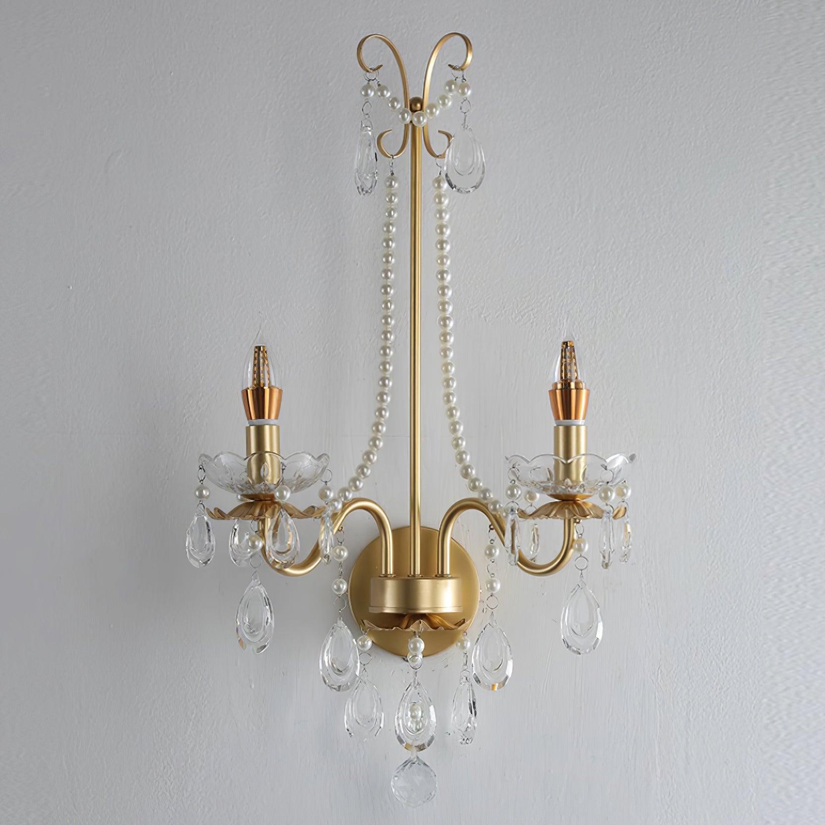 Applique Murale Perles de Cristal Ornée Élégante Chic pour Maison