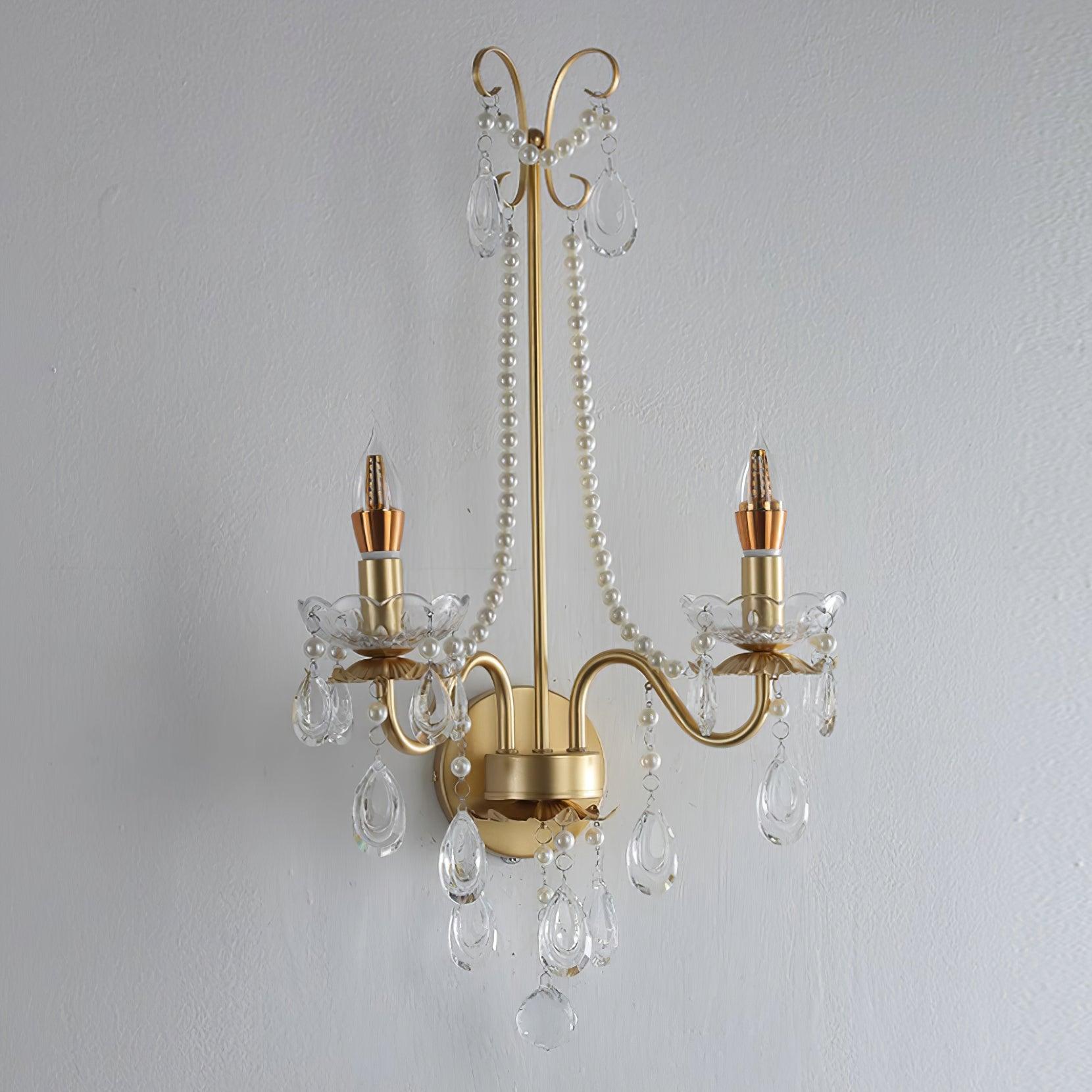 Applique Murale Perles de Cristal Ornée Élégante Chic pour Maison