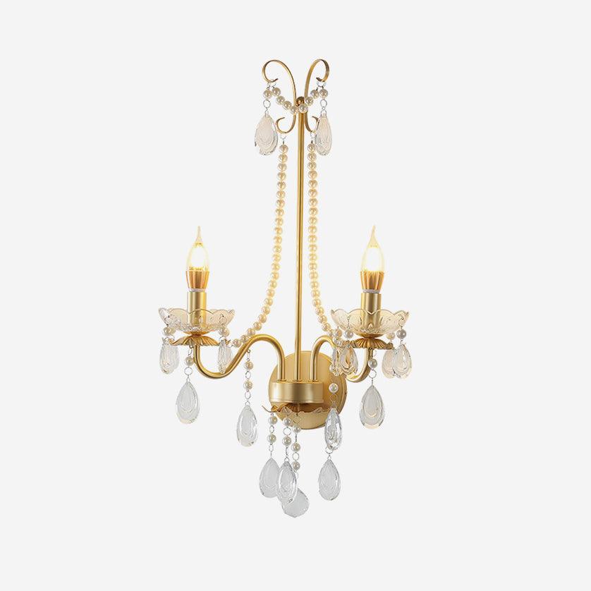 Applique Murale Perles de Cristal Ornée Élégante Chic pour Maison