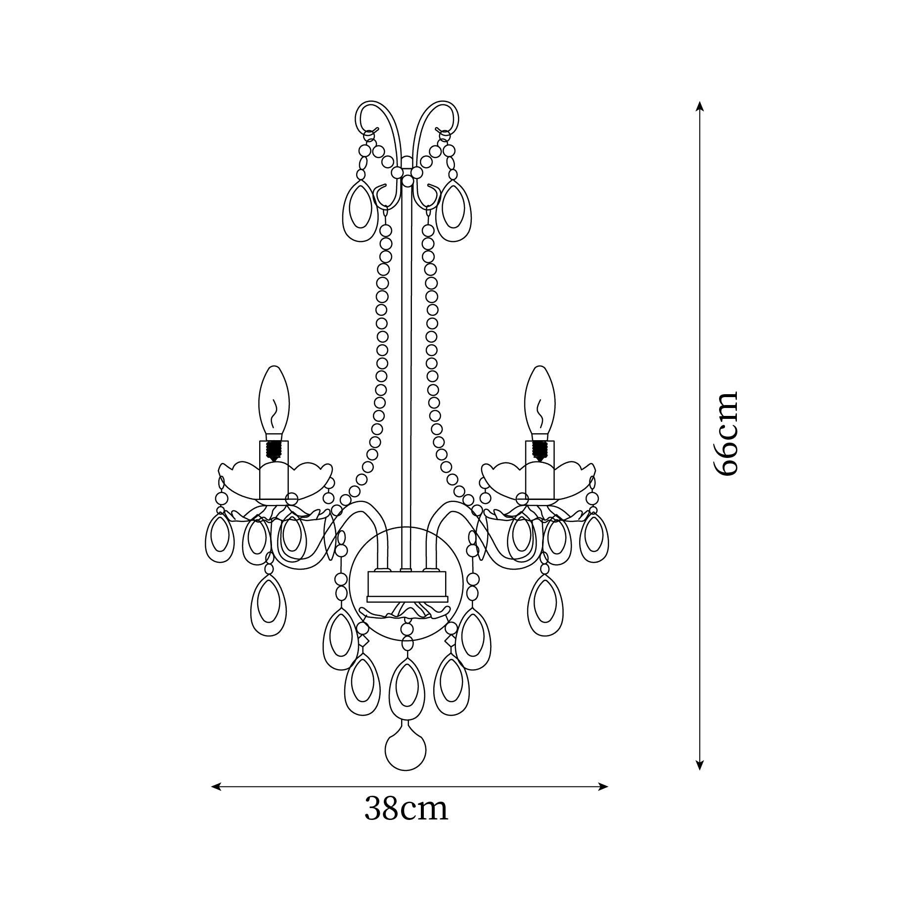 Applique Murale Perles de Cristal Ornée Élégante Chic pour Maison