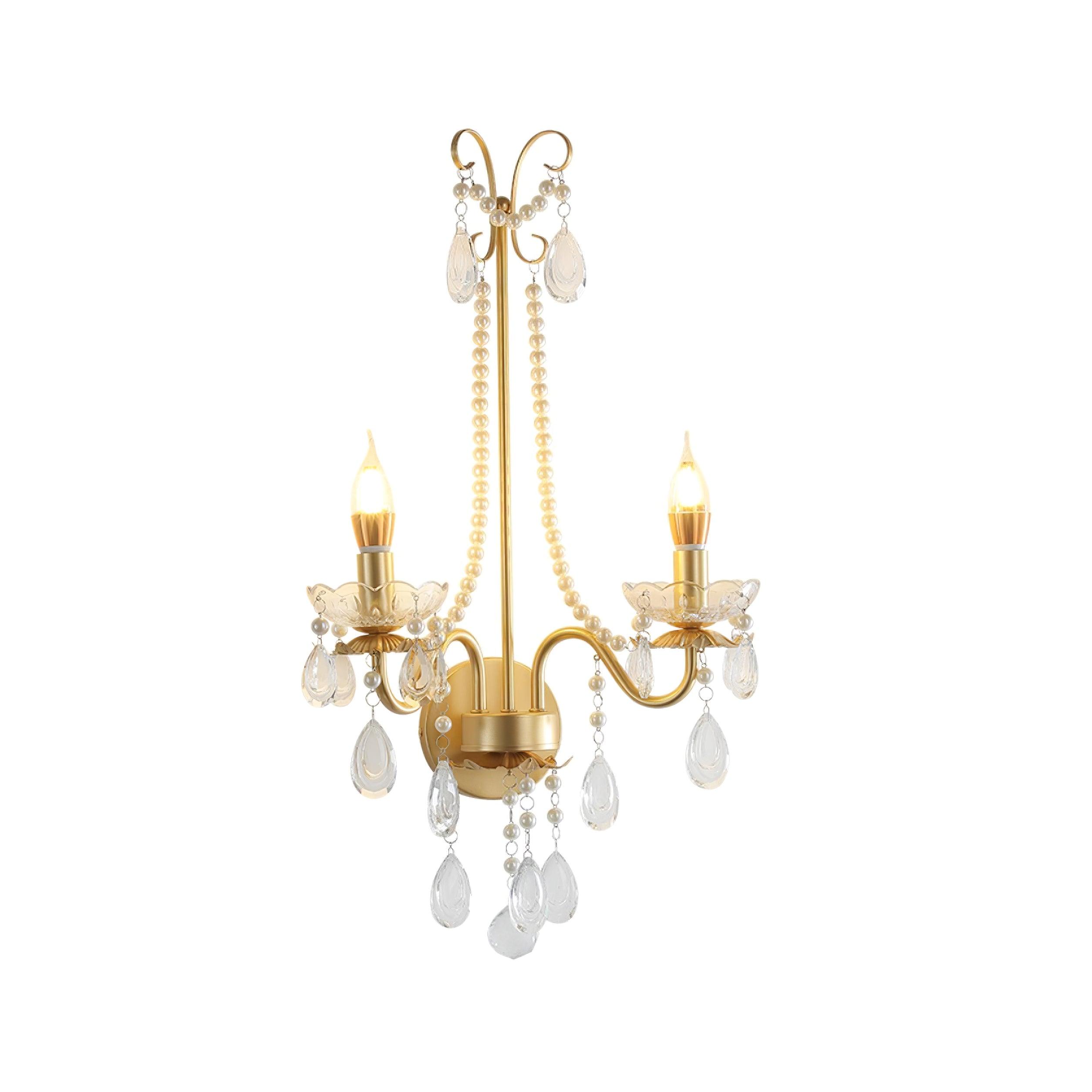 Applique Murale Perles de Cristal Ornée Élégante Chic pour Maison