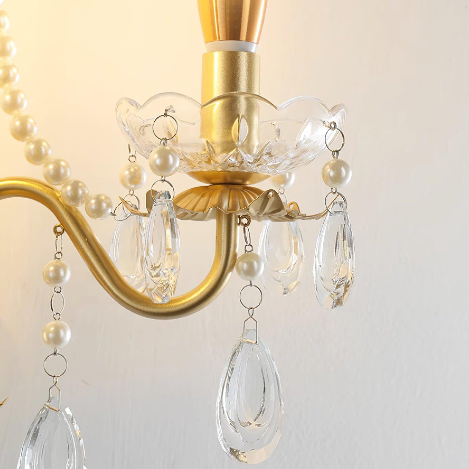 Applique Murale Perles de Cristal Ornée Élégante Chic pour Maison