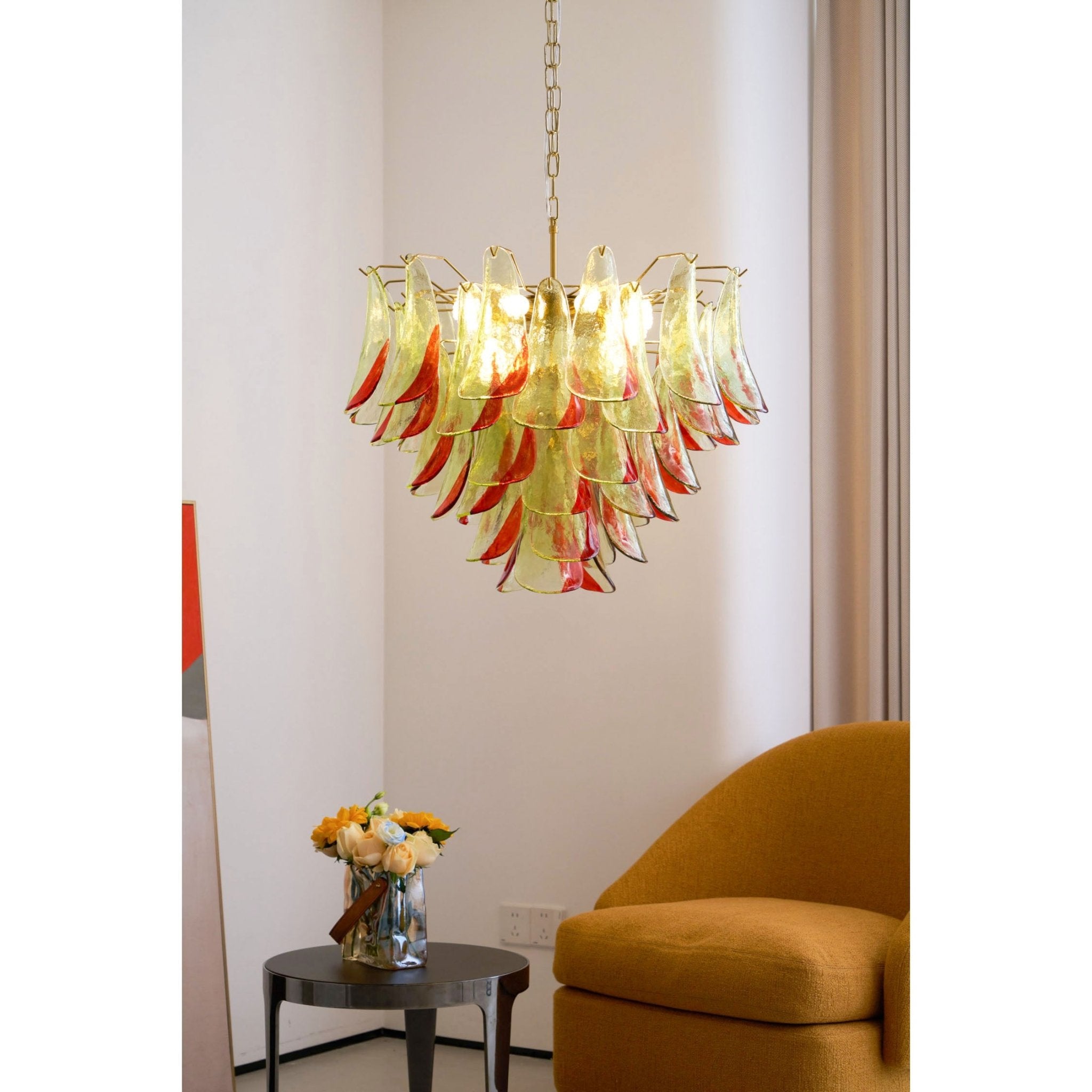 Aurora Lustre en Verre Murano Pétale Élégant