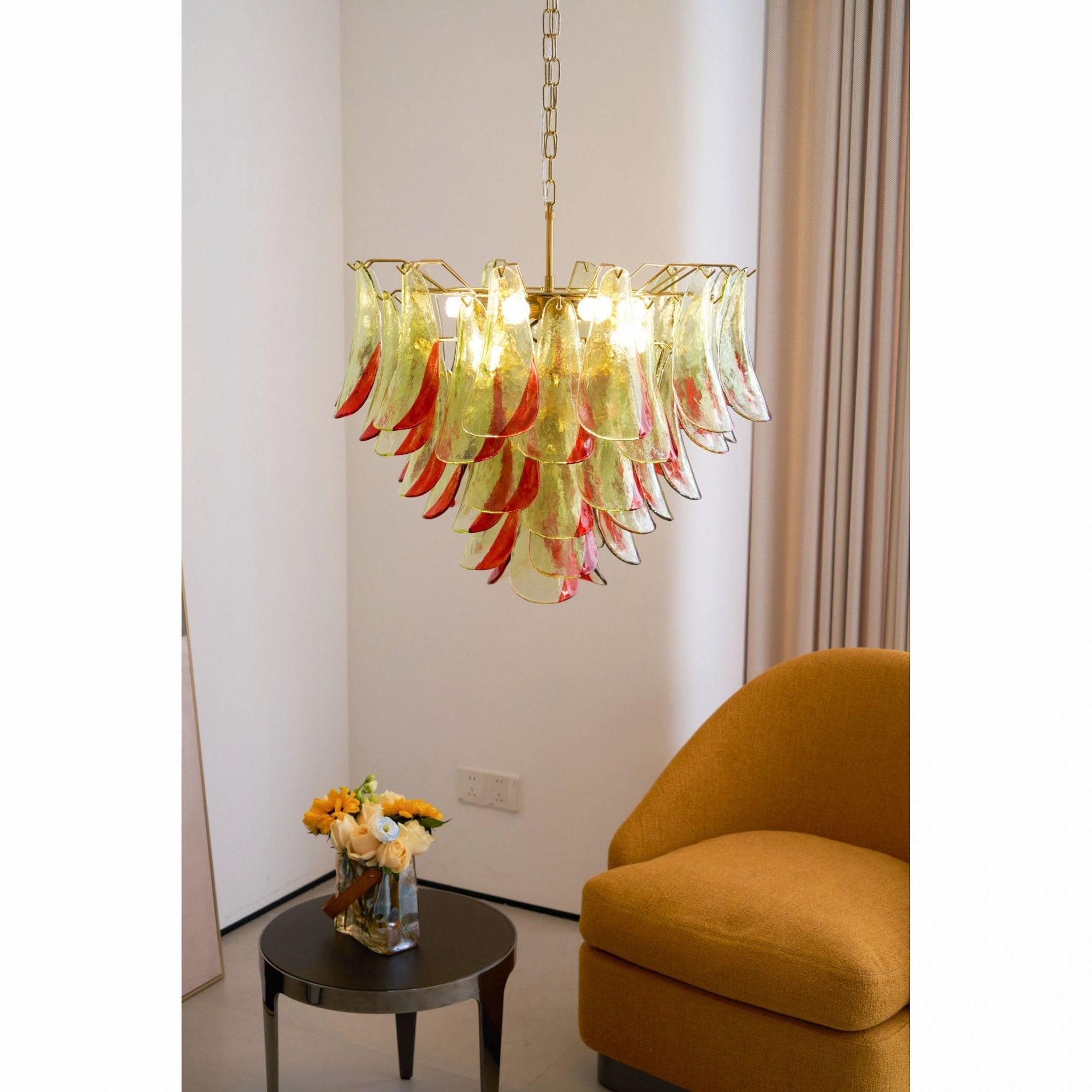 Aurora Lustre en Verre Murano Pétale Élégant