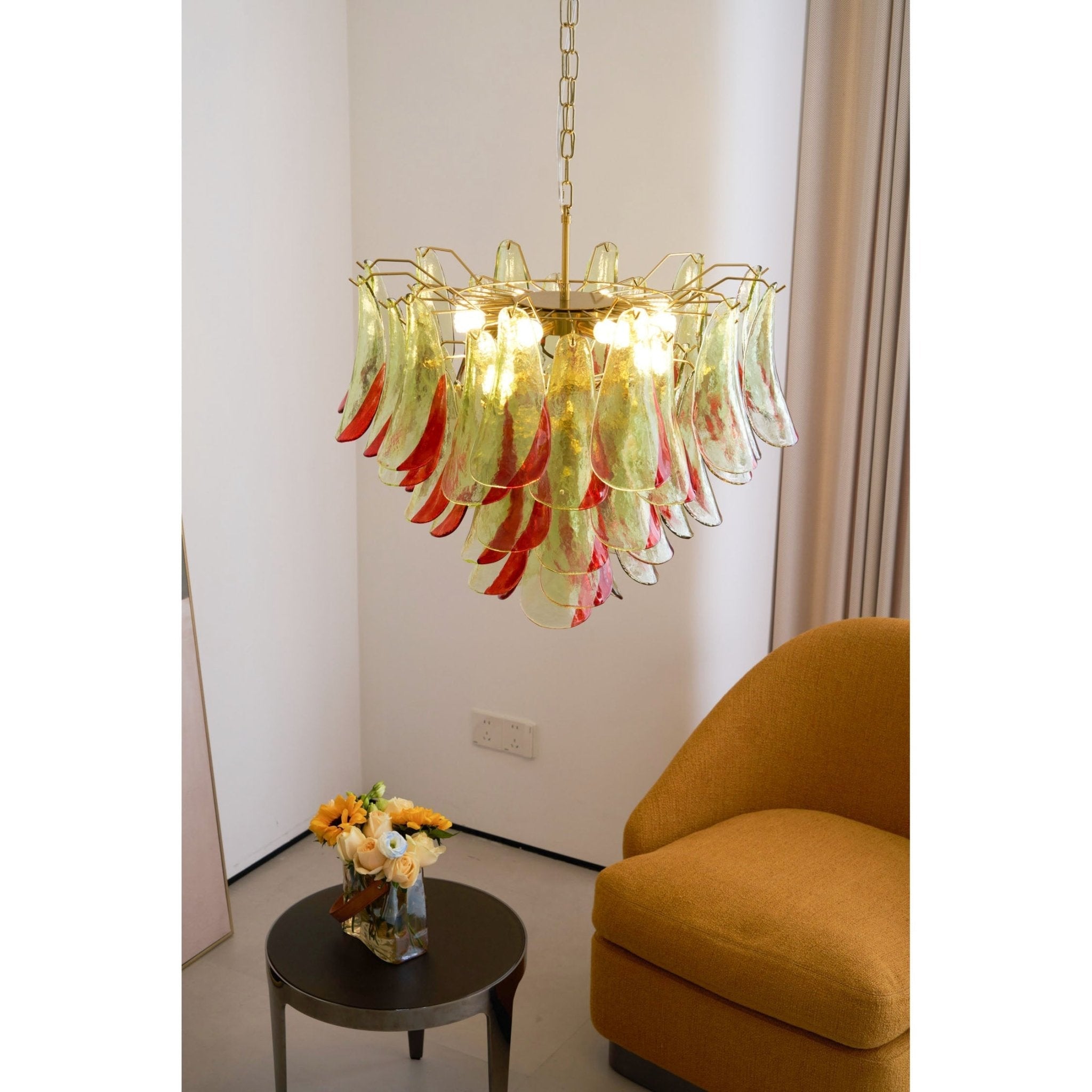 Aurora Lustre en Verre Murano Pétale Élégant