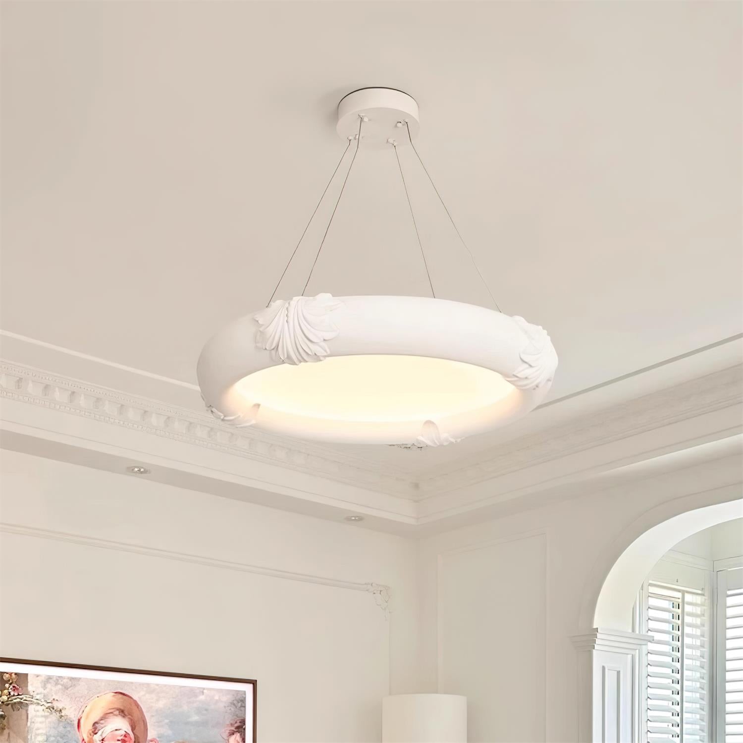 Marika Lustre Plâtre Circulaire Floral