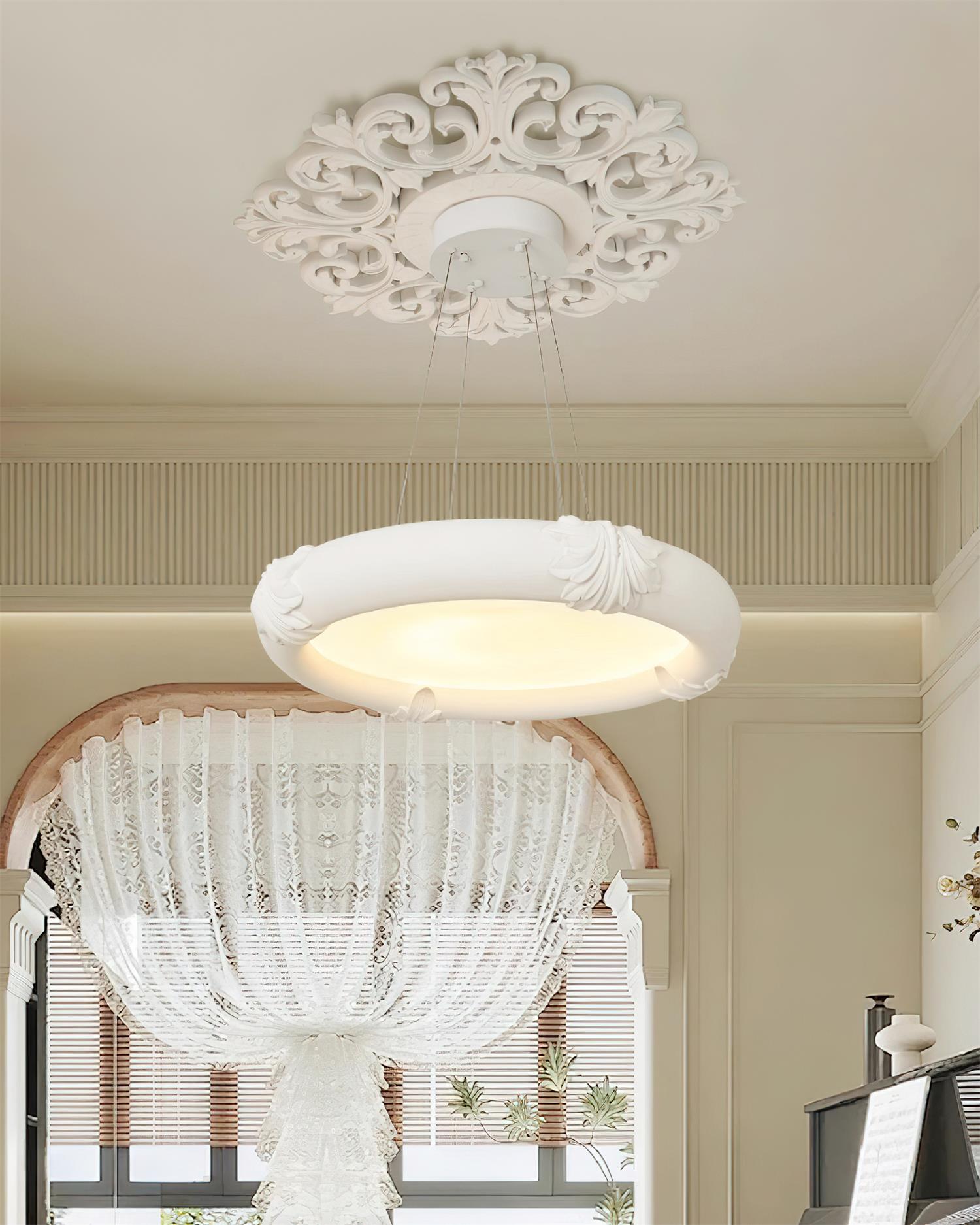 Marika Lustre Plâtre Circulaire Floral