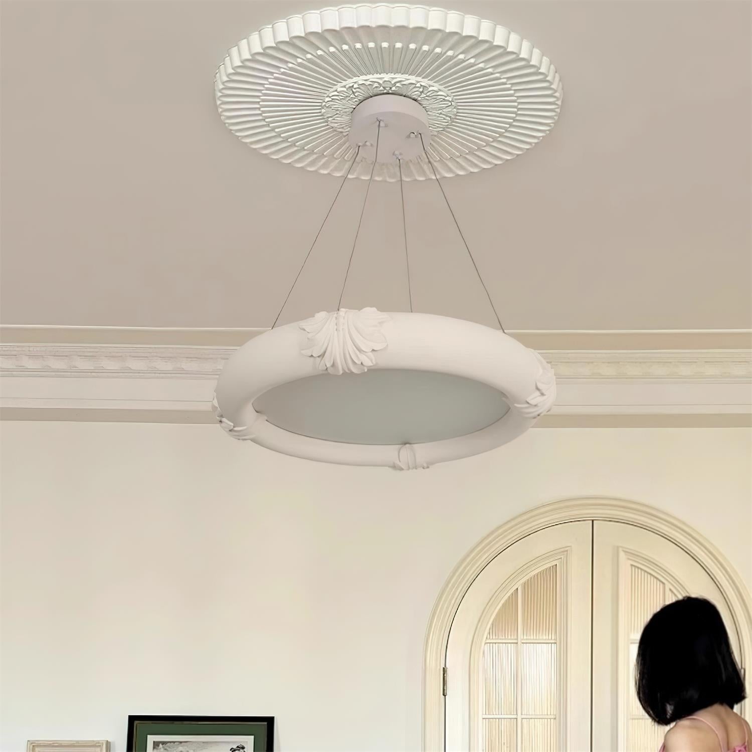 Marika Lustre Plâtre Circulaire Floral