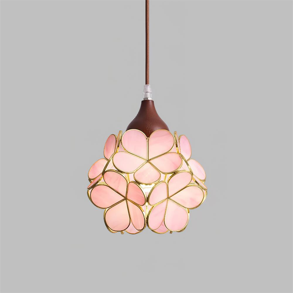 Velina Lustra Lampe Suspendue Pétale Rose