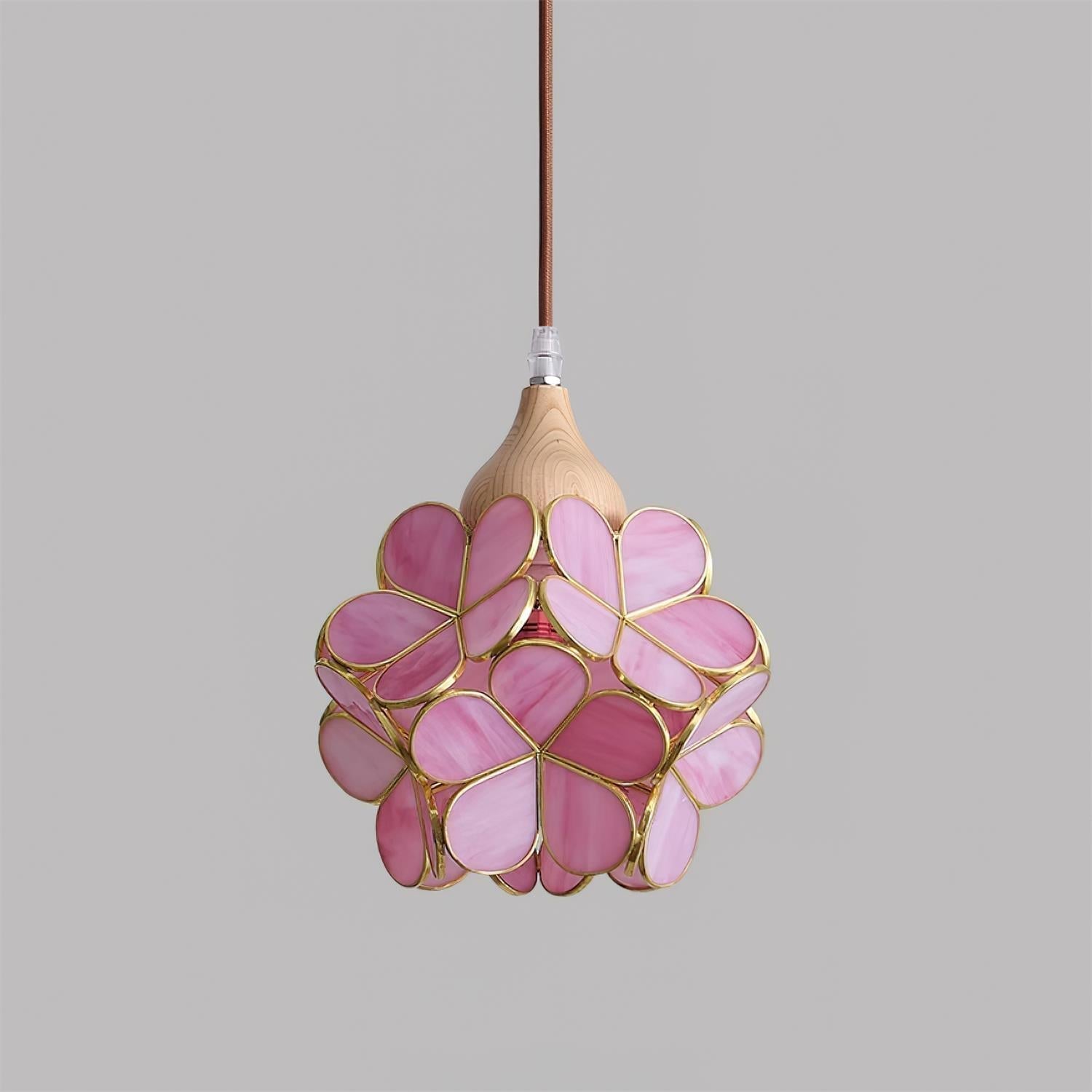 Velina Lustra Lampe Suspendue Pétale Rose