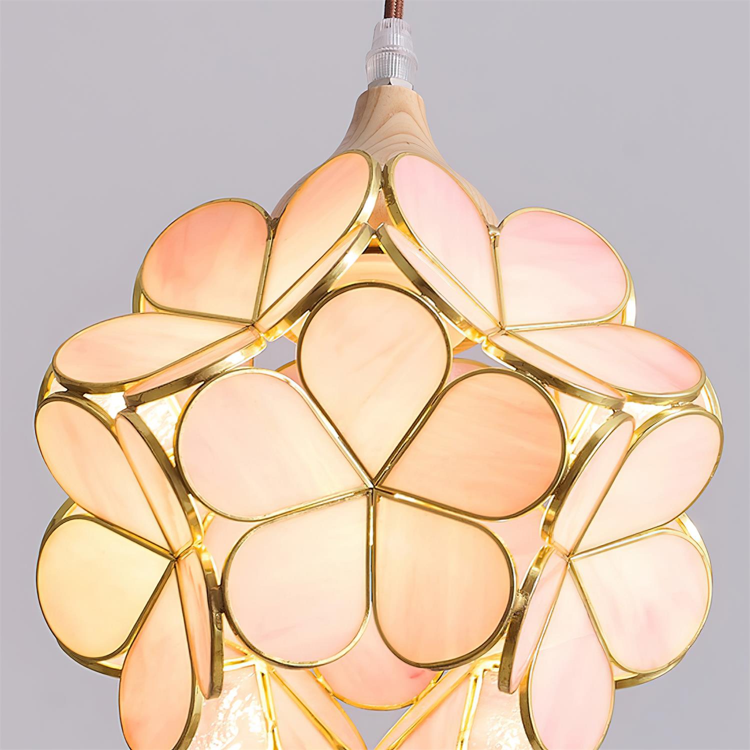 Velina Lustra Lampe Suspendue Pétale Rose