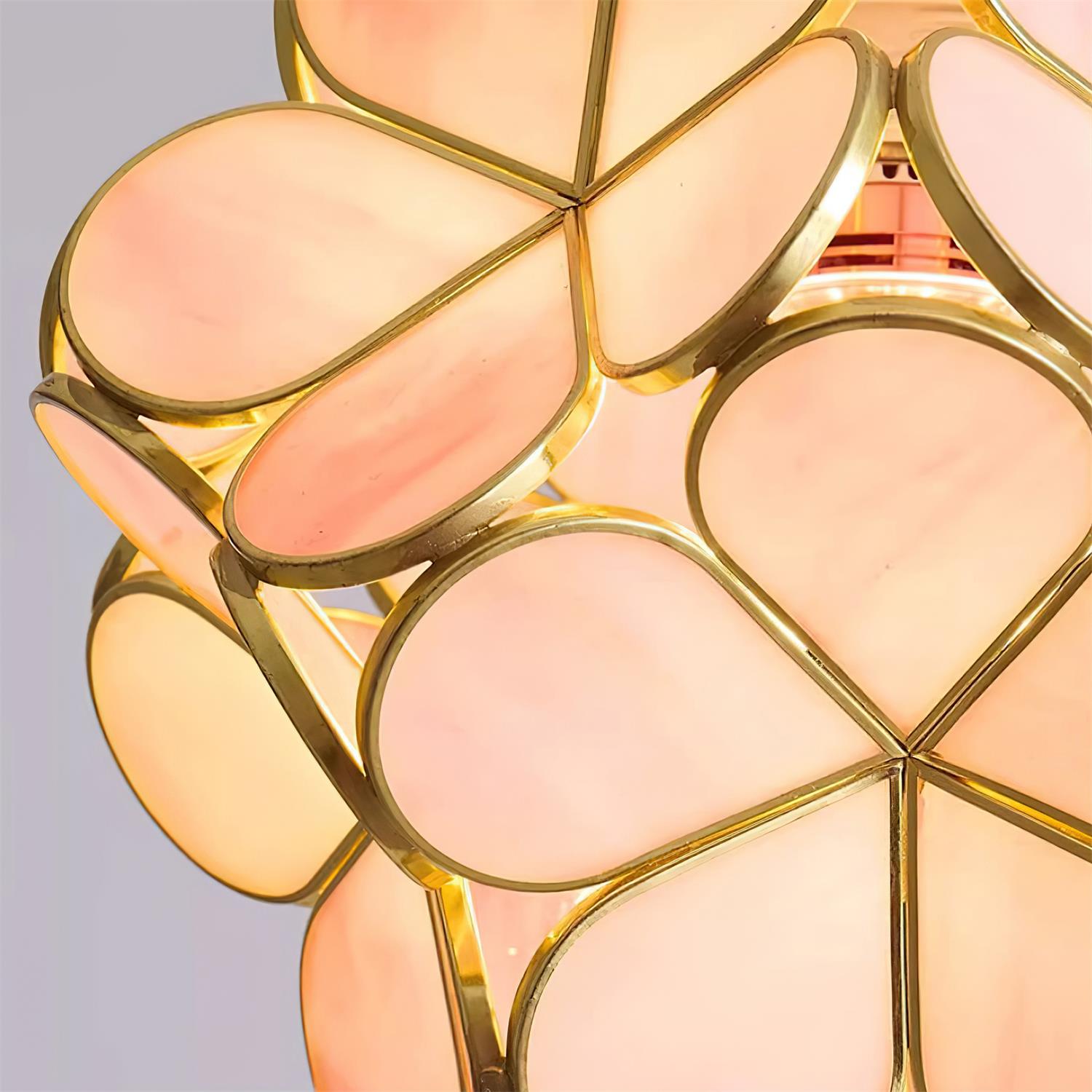 Velina Lustra Lampe Suspendue Pétale Rose