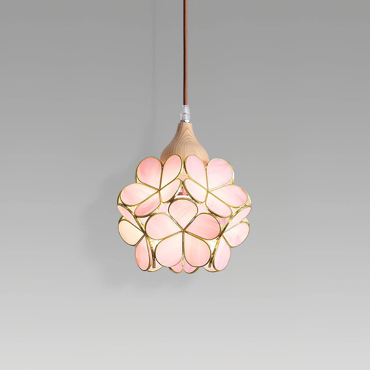 Velina Lustra Lampe Suspendue Pétale Rose