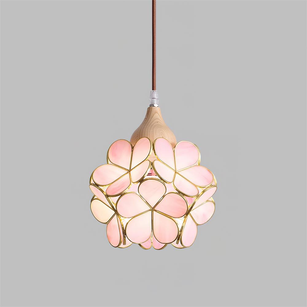 Velina Lustra Lampe Suspendue Pétale Rose