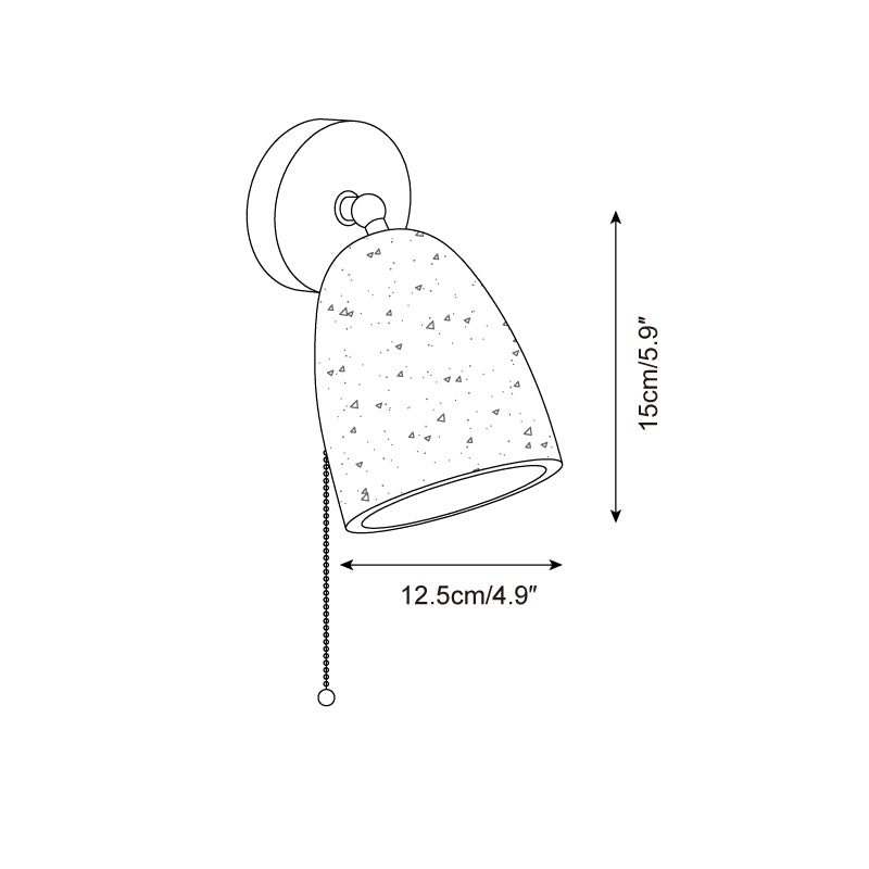 Solaro Applique Murale Travertin Avec Chaîne De Tirage