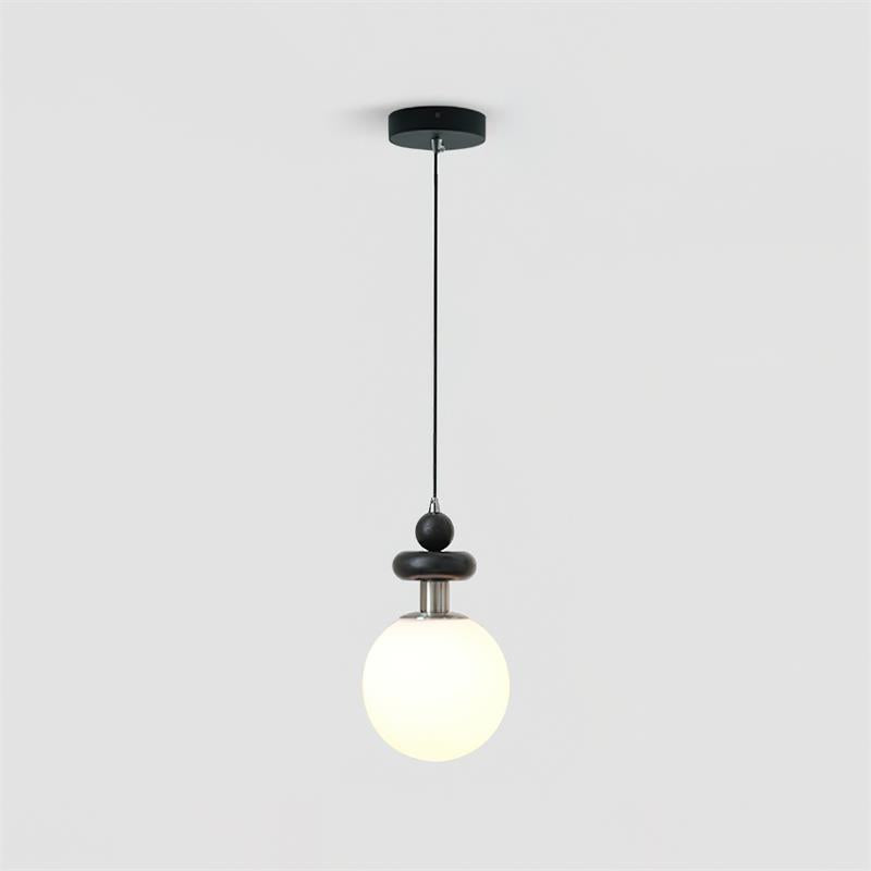 Marra Globe Suspension Mat Bois Givré