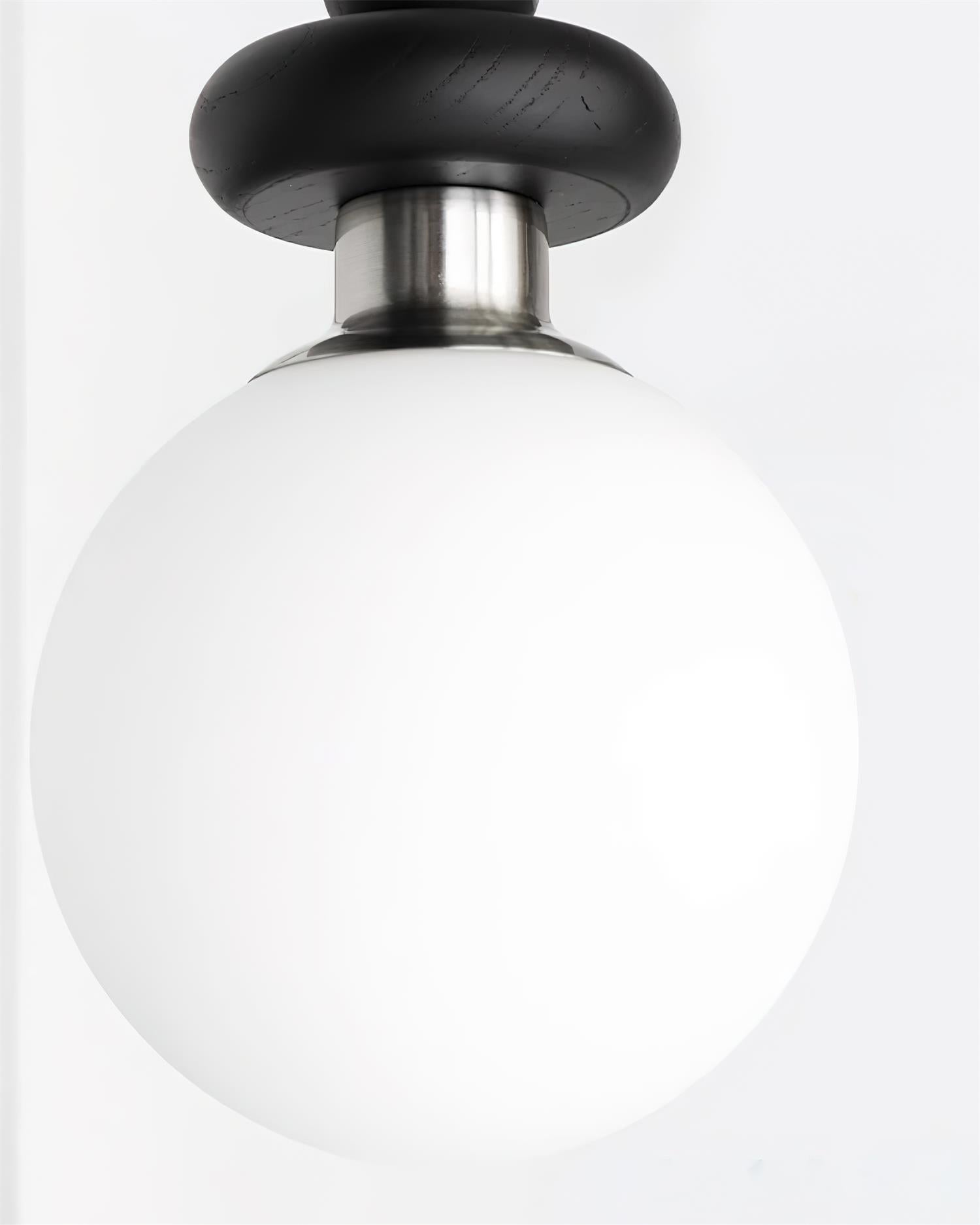 Marra Globe Suspension Mat Bois Givré
