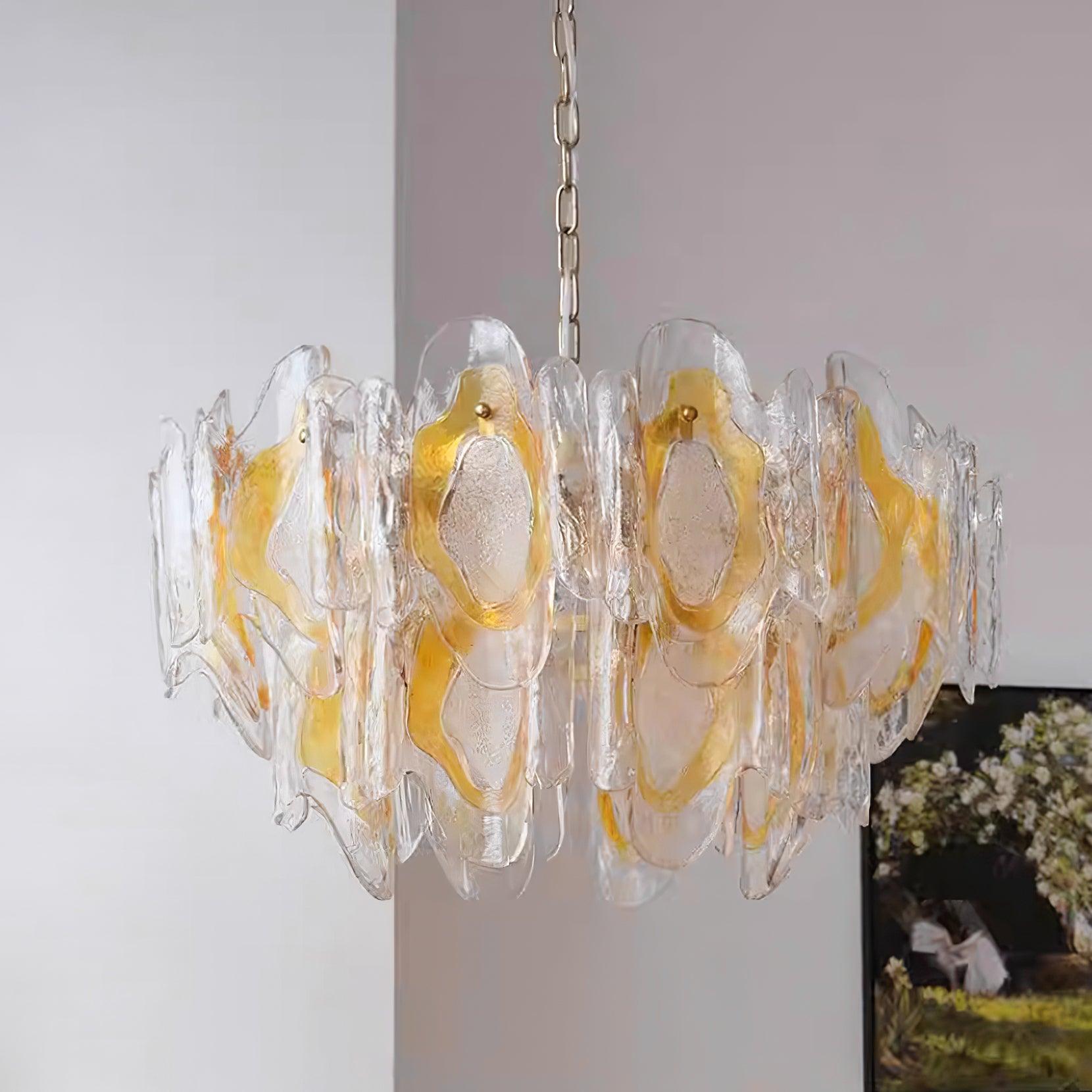 Marrina Lustre Vintage Verre Ambre Élégance