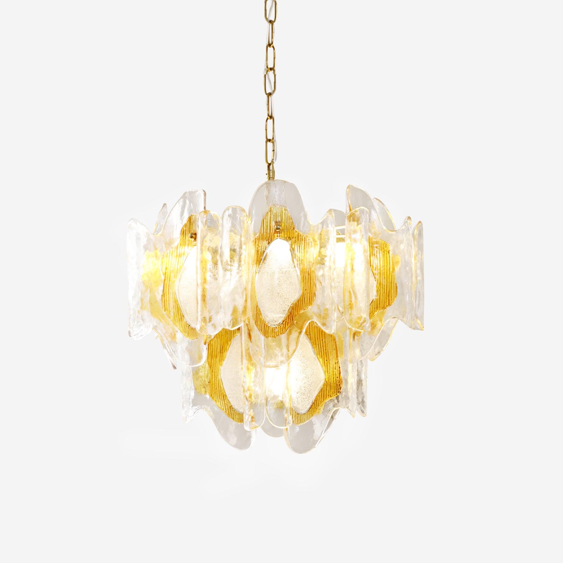 Marrina Lustre Vintage Verre Ambre Élégance