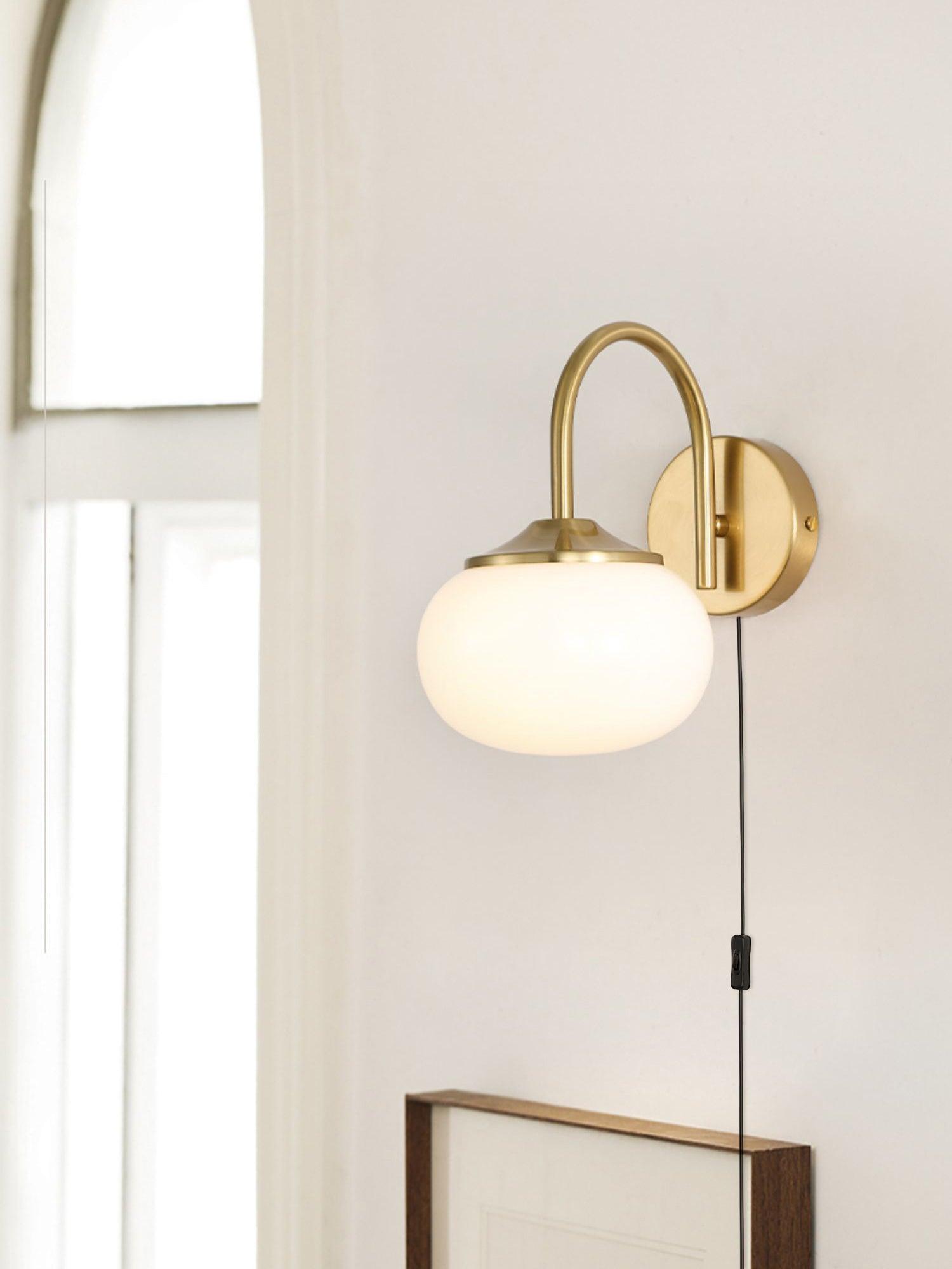 Dutiful Premium Nordic Art Plug-in Glass Sconce Wall Lamp