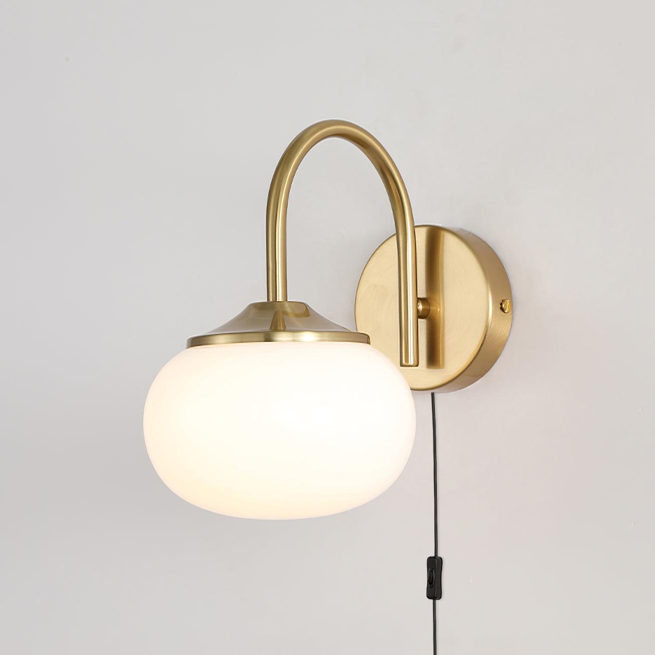 Dutiful Premium Nordic Art Plug-in Glass Sconce Wall Lamp