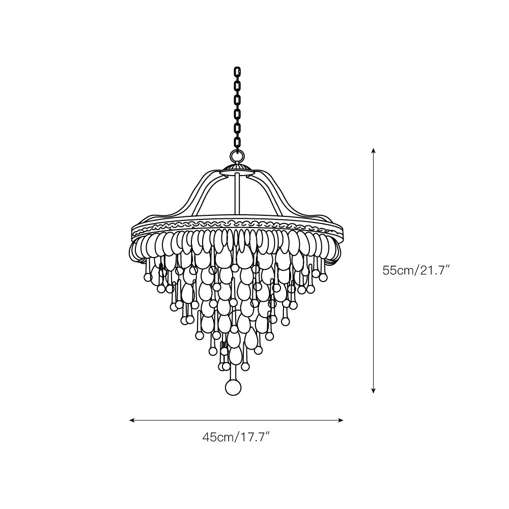 Blink Lustre Unique En Cristal Et Métal En Forme De Pyramide Inversée