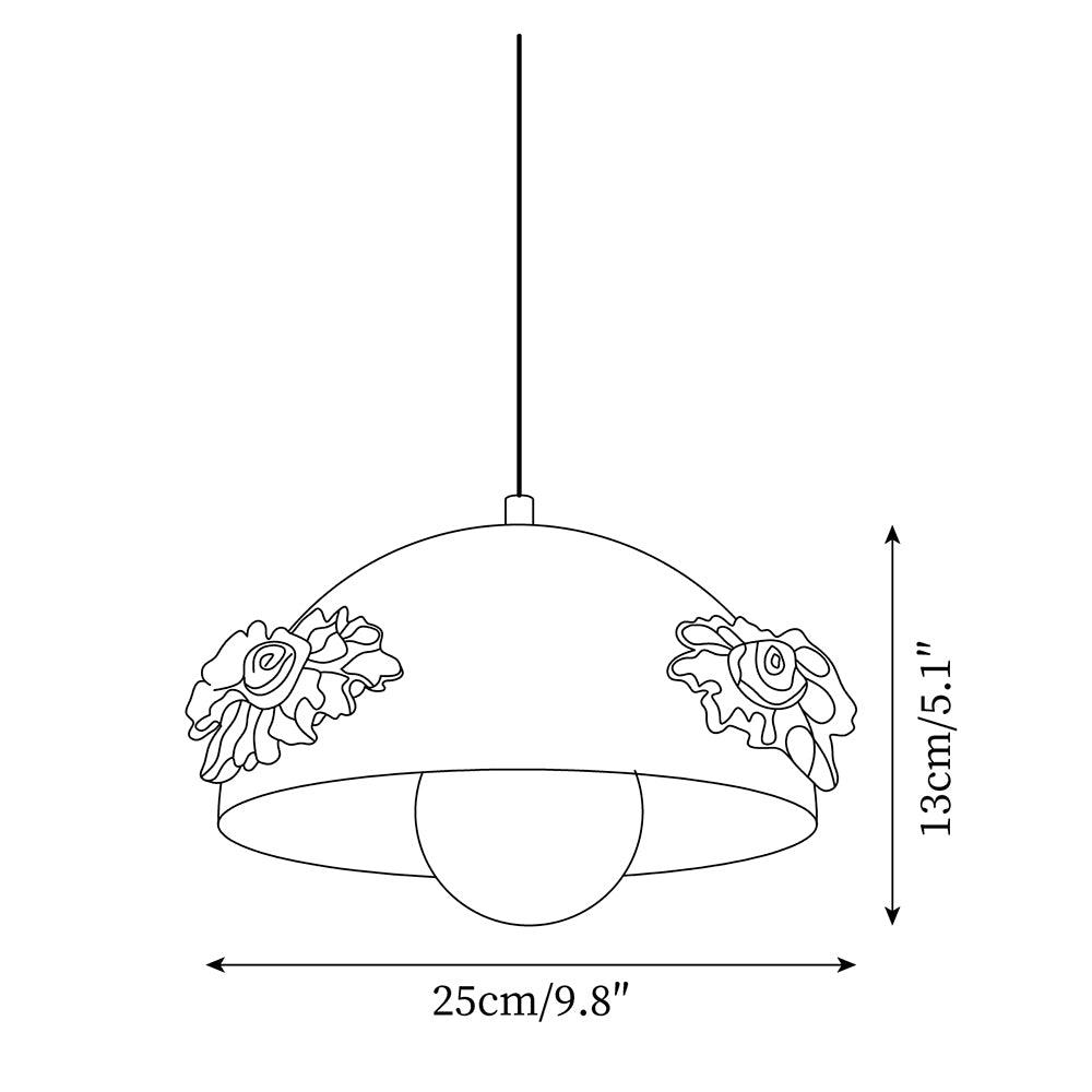 Masiero Suspension Rose Orné Dôme