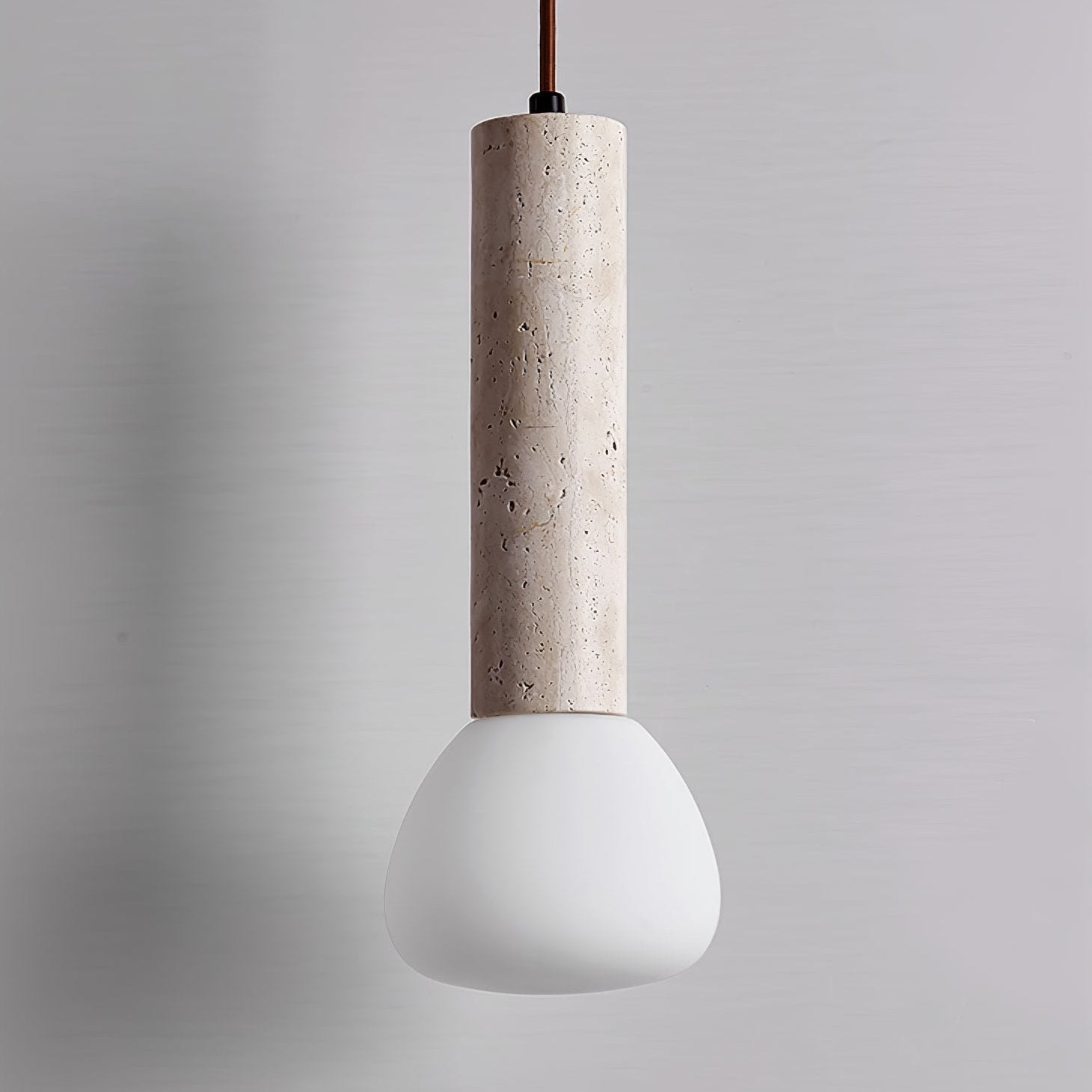 Cicaris Lampe Suspendue Minimaliste en Travertin