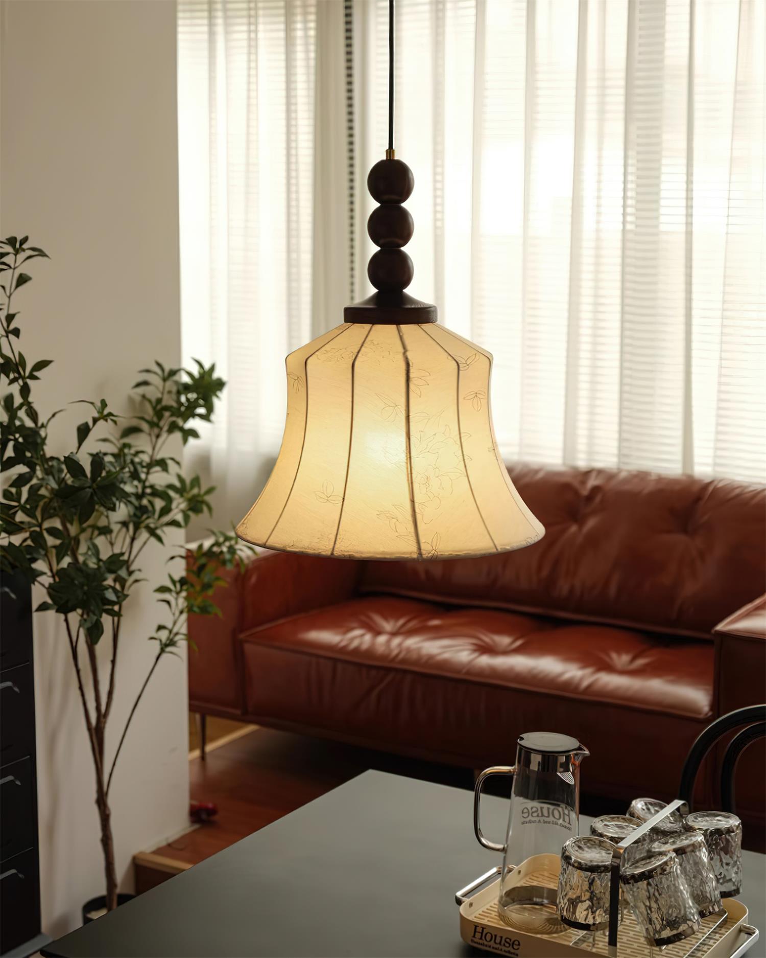 Materia Suspension Ligne Art Florale Bois Rustique