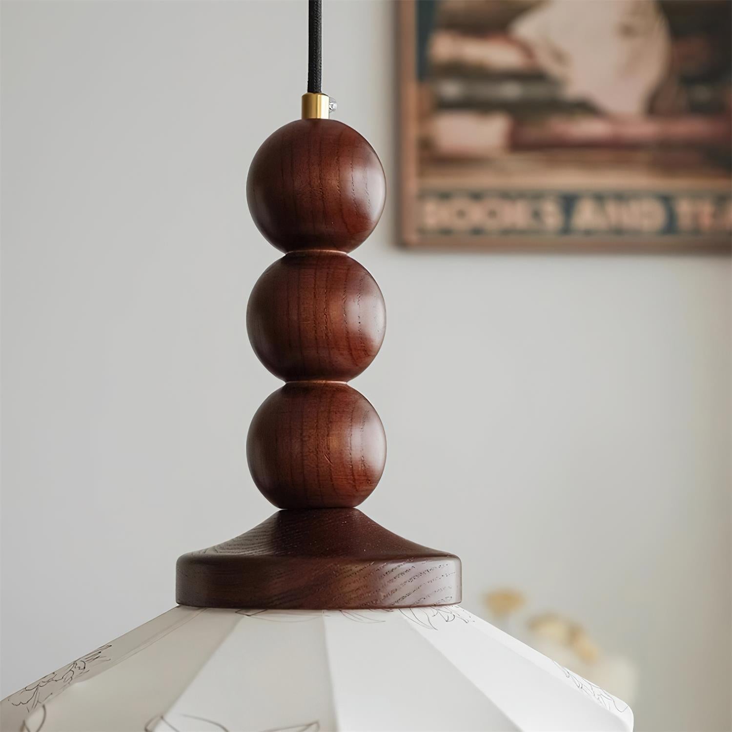 Materia Suspension Ligne Art Florale Bois Rustique