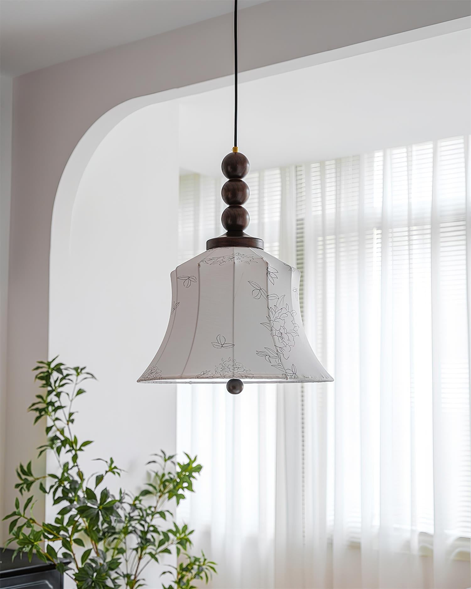 Materia Suspension Ligne Art Florale Bois Rustique