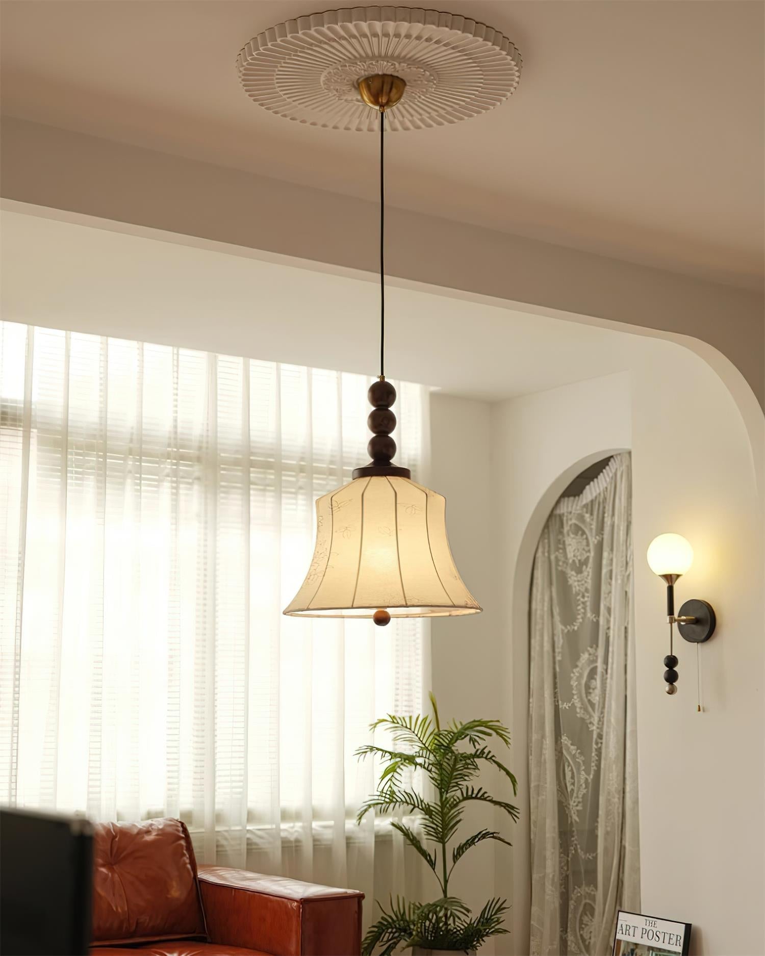 Materia Suspension Ligne Art Florale Bois Rustique