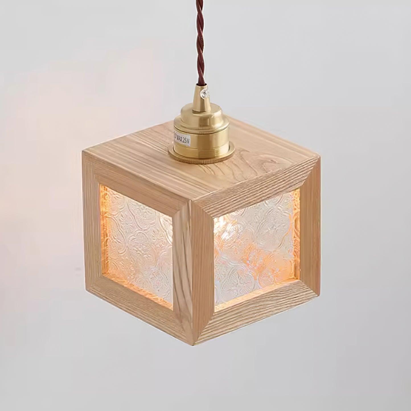 Matilda Applique Murale Cube en Bois