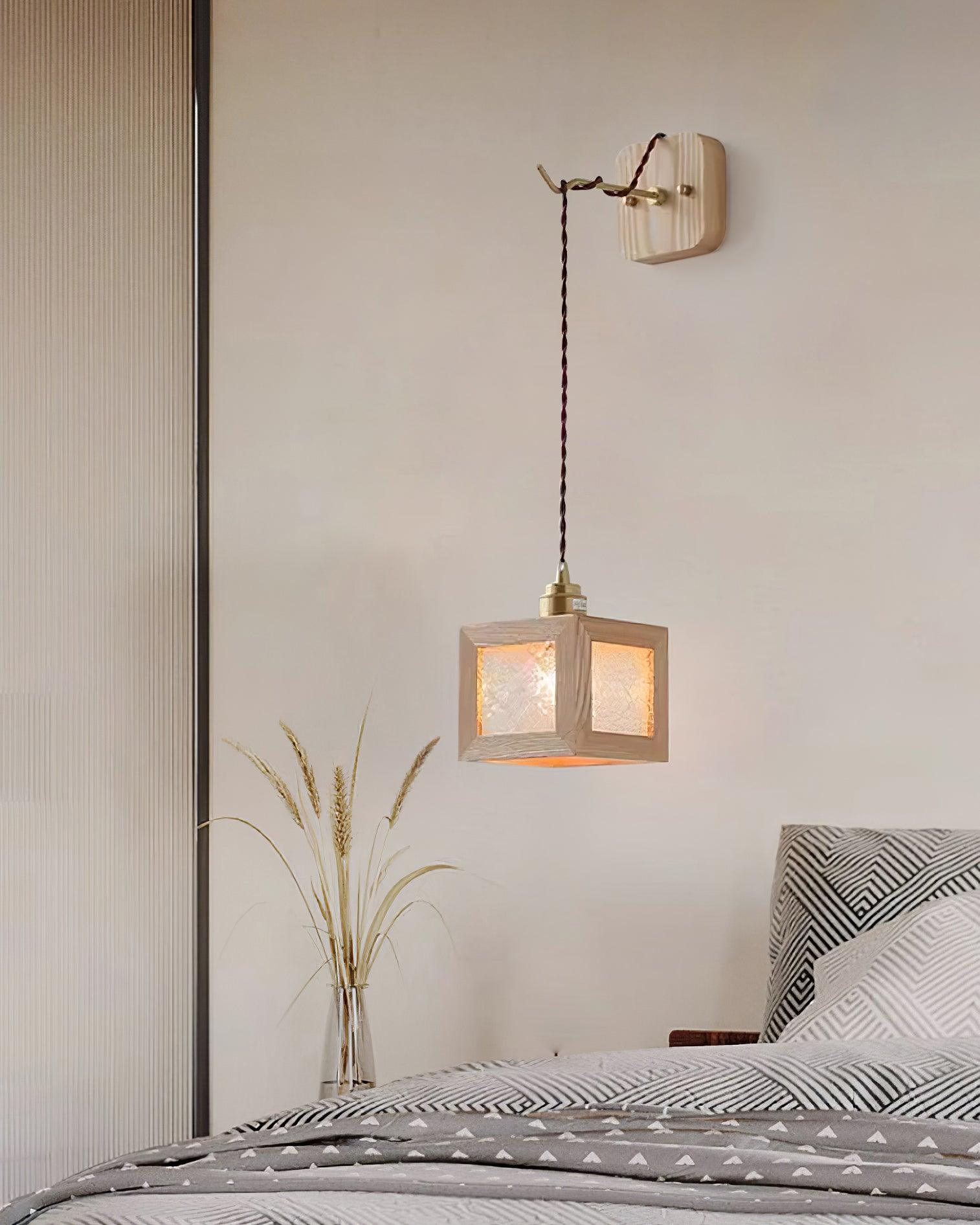 Matilda Applique Murale Cube en Bois