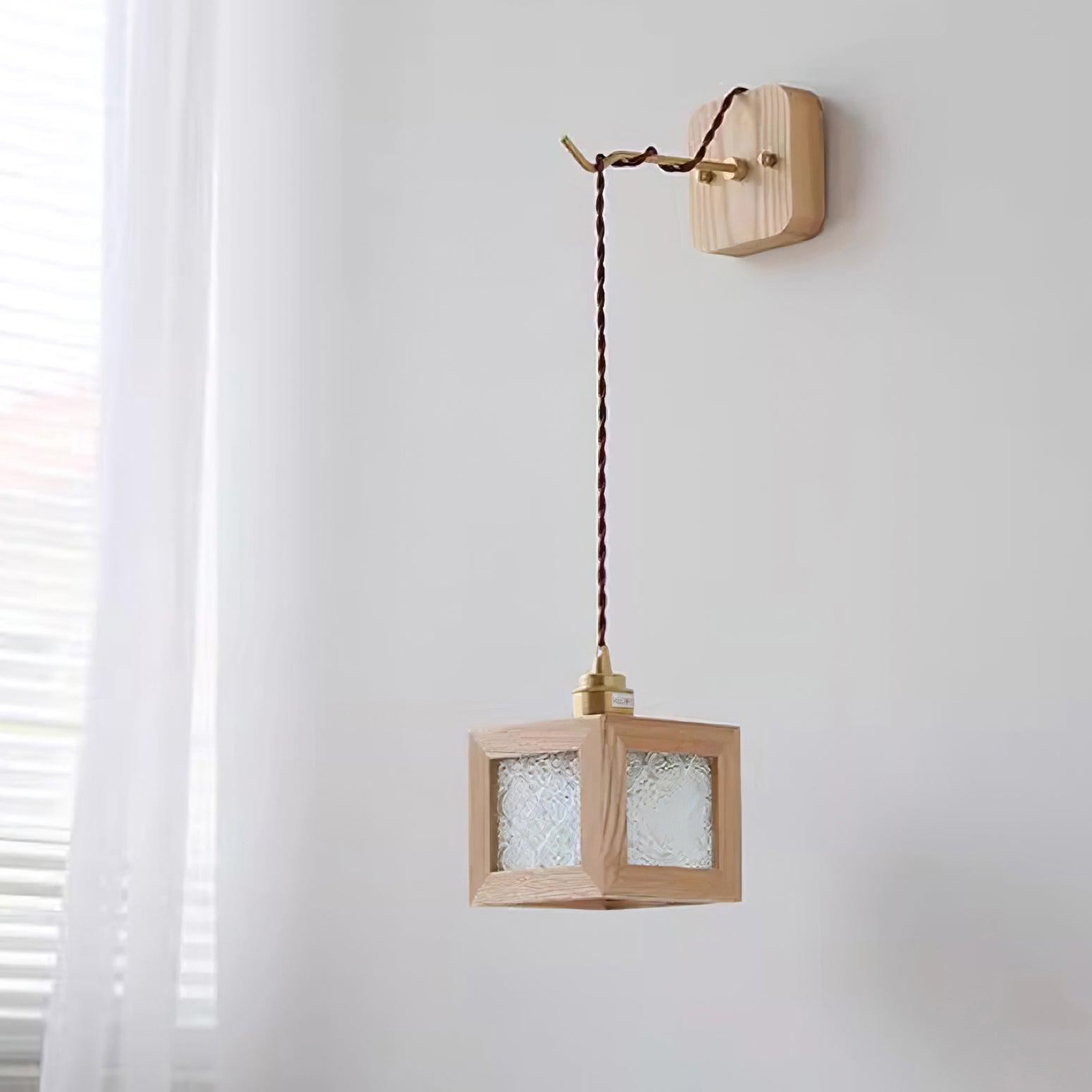 Matilda Applique Murale Cube en Bois