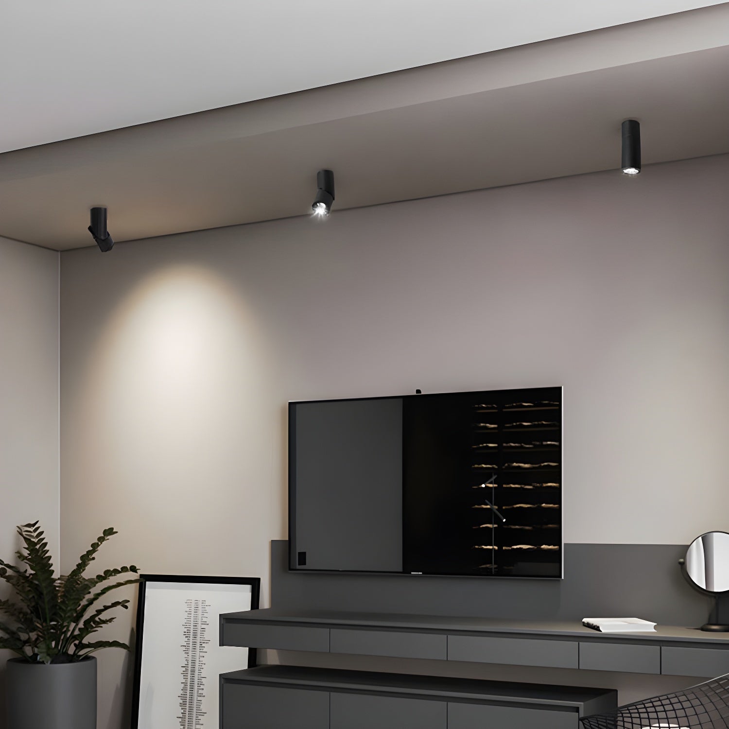 Ivinir Lampe Plafonnier Surface Pivotante Minimaliste Moderne