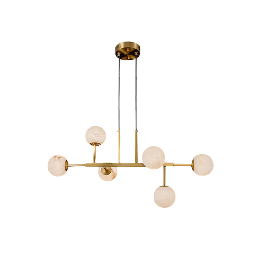Zovenel Lustre Laiton Albâtre Art Nordique Premium