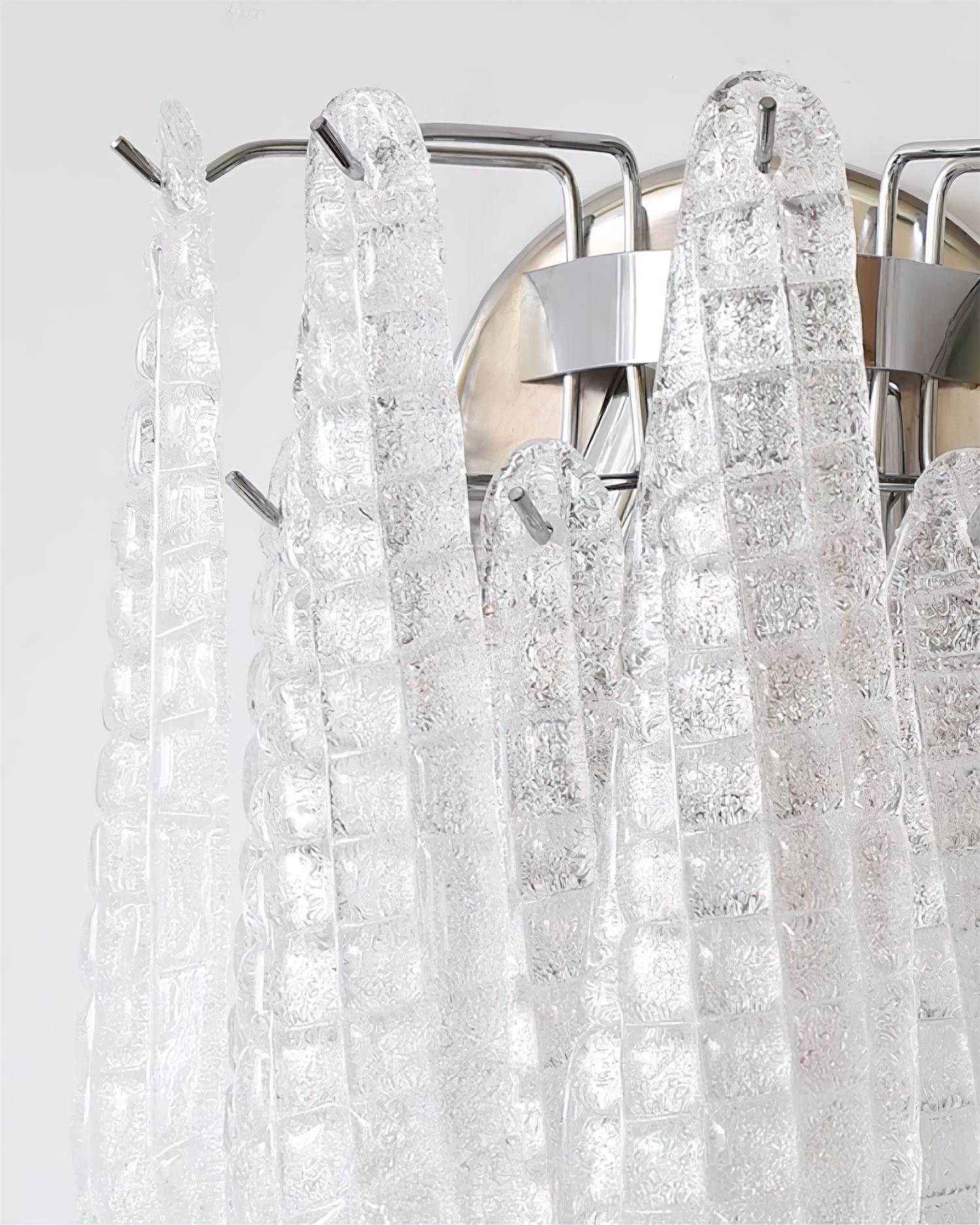 Mazzega Applique Murale Cascade en Verre en Forme de Goutte