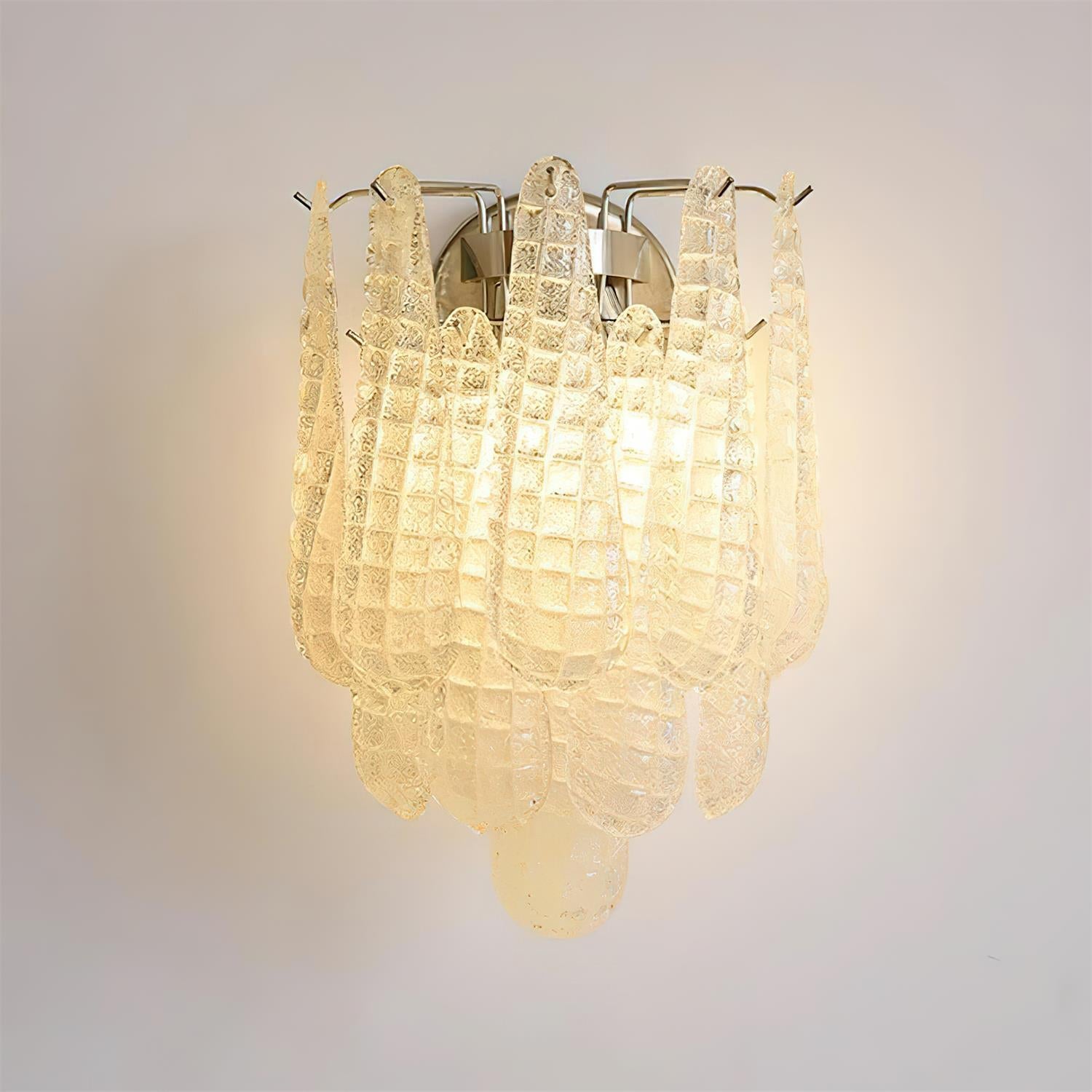 Mazzega Applique Murale Cascade en Verre en Forme de Goutte