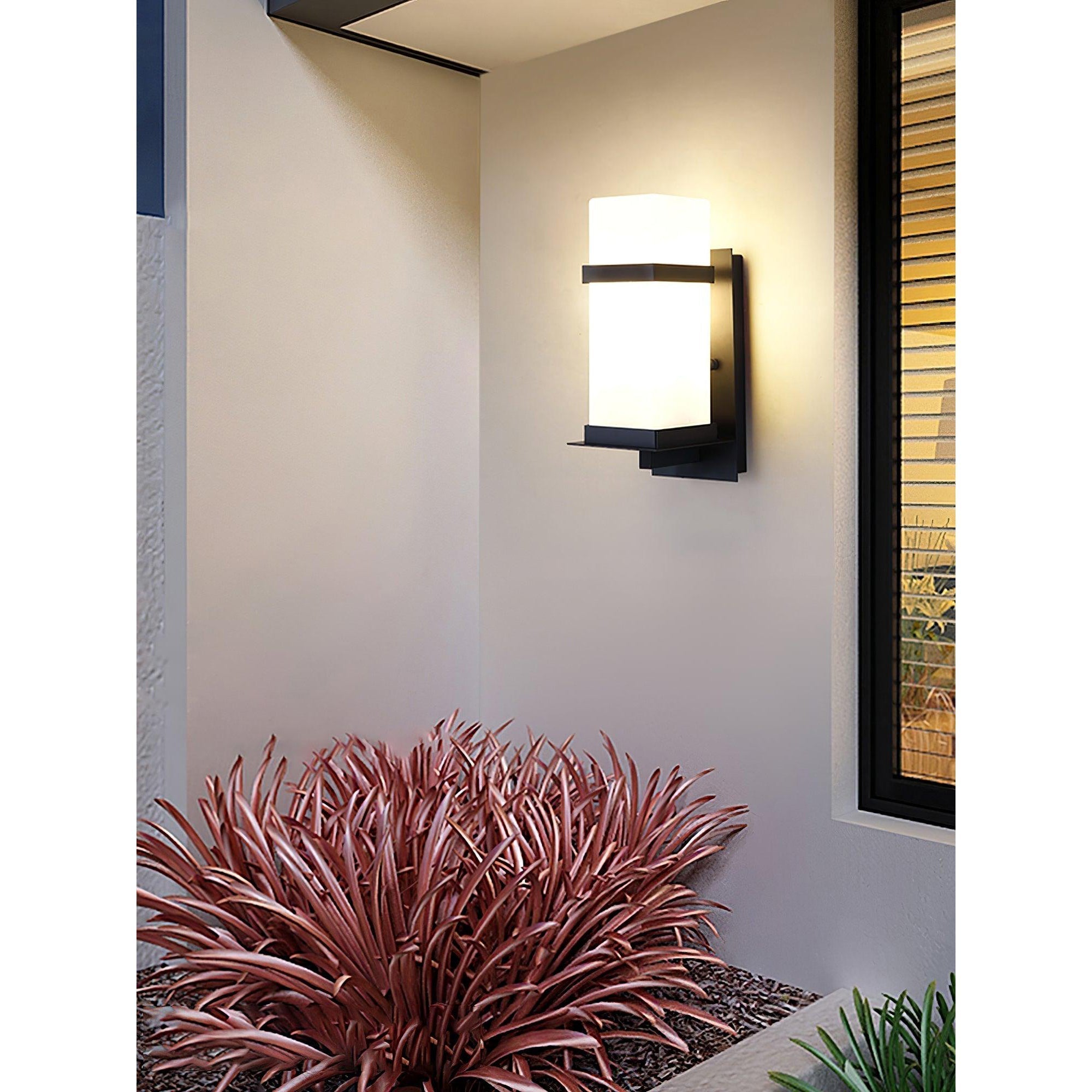Ishaaris Applique Murale Métal Verre Extérieure Moderne