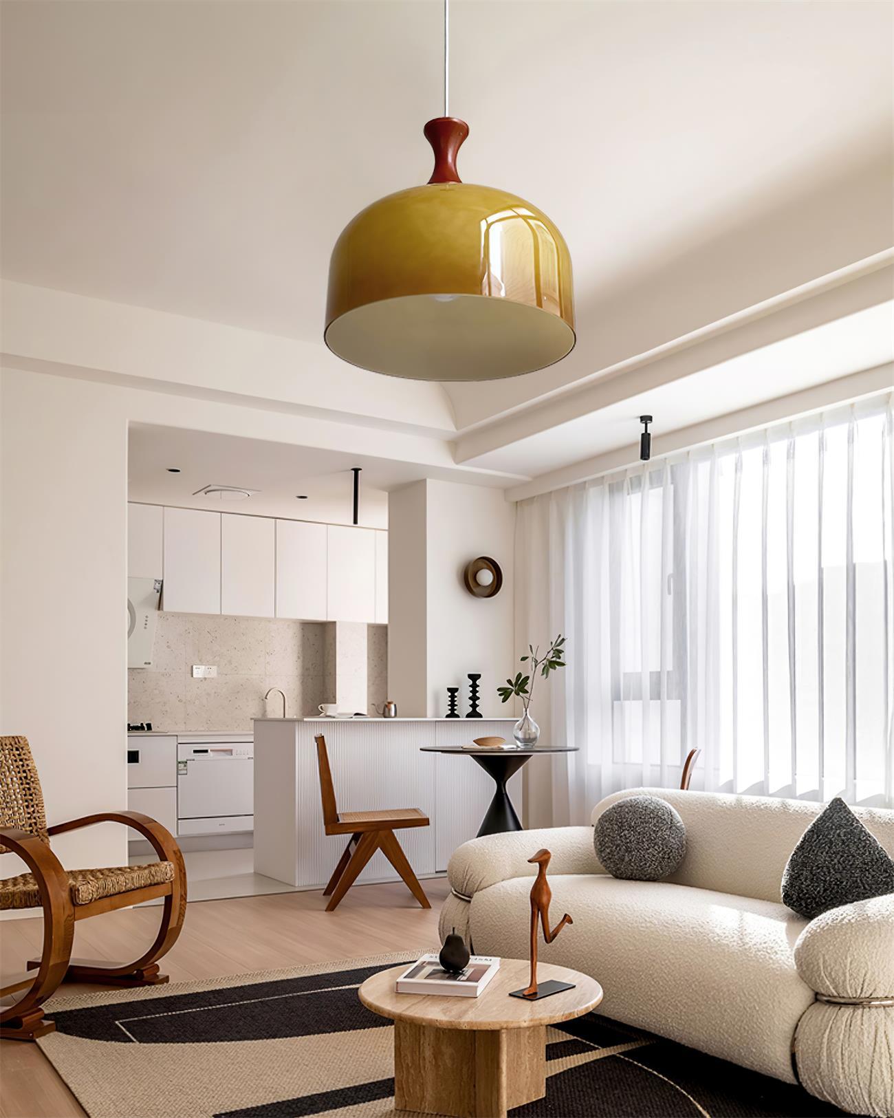 Lioraer Suspension Lampe Rétro en Verre