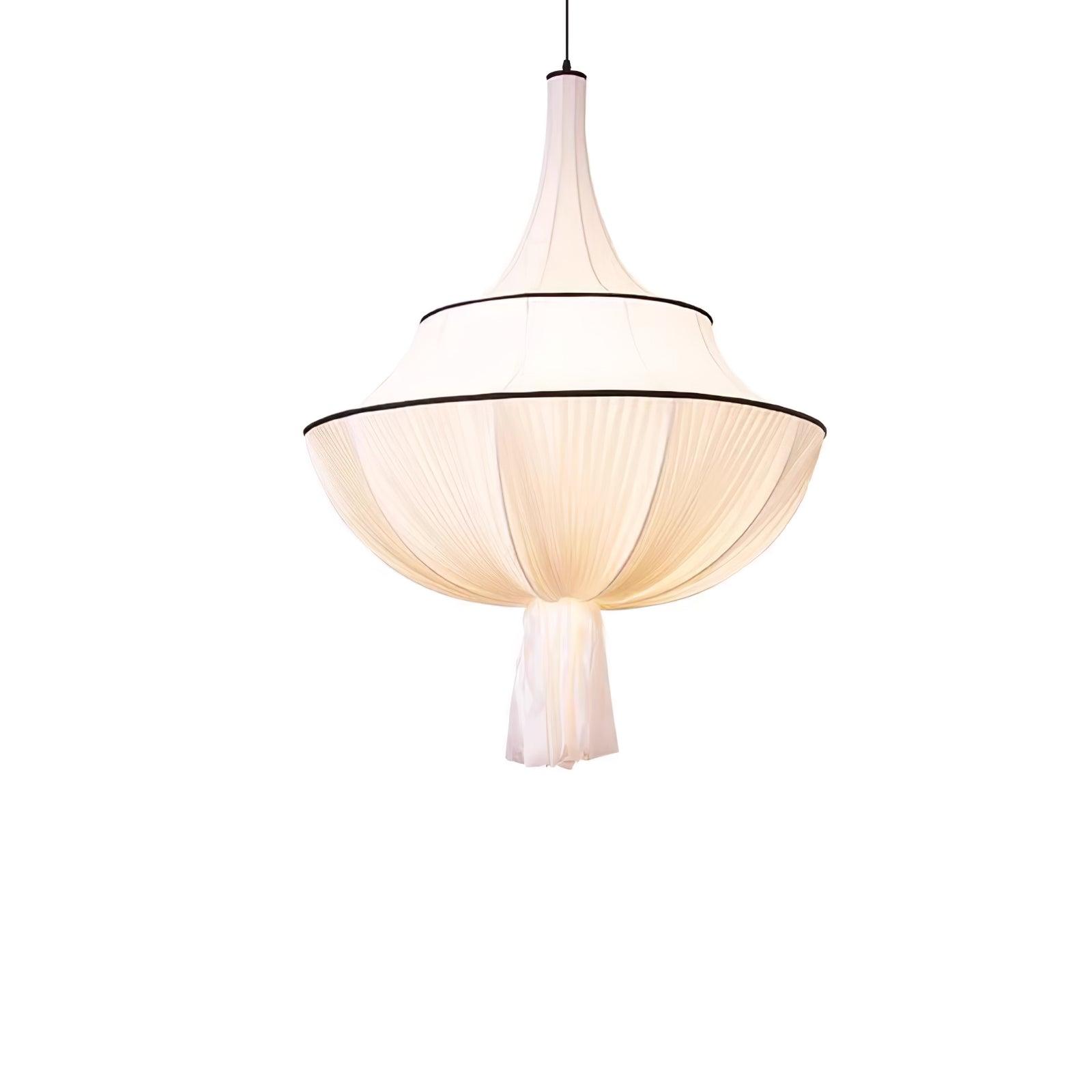 Meduse Lampe Suspendue Tissu Plissé Superposé