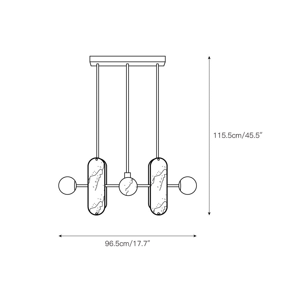 Orshaisra Suspension Albâtre Minimaliste Moderne
